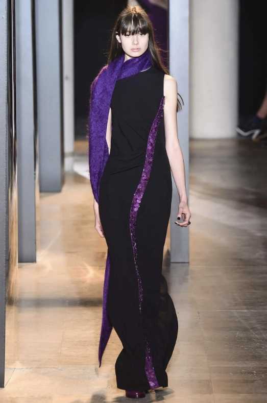 John Galliano by Bill Gaytten A/W 2015-2016 embroidered crepe evening dress