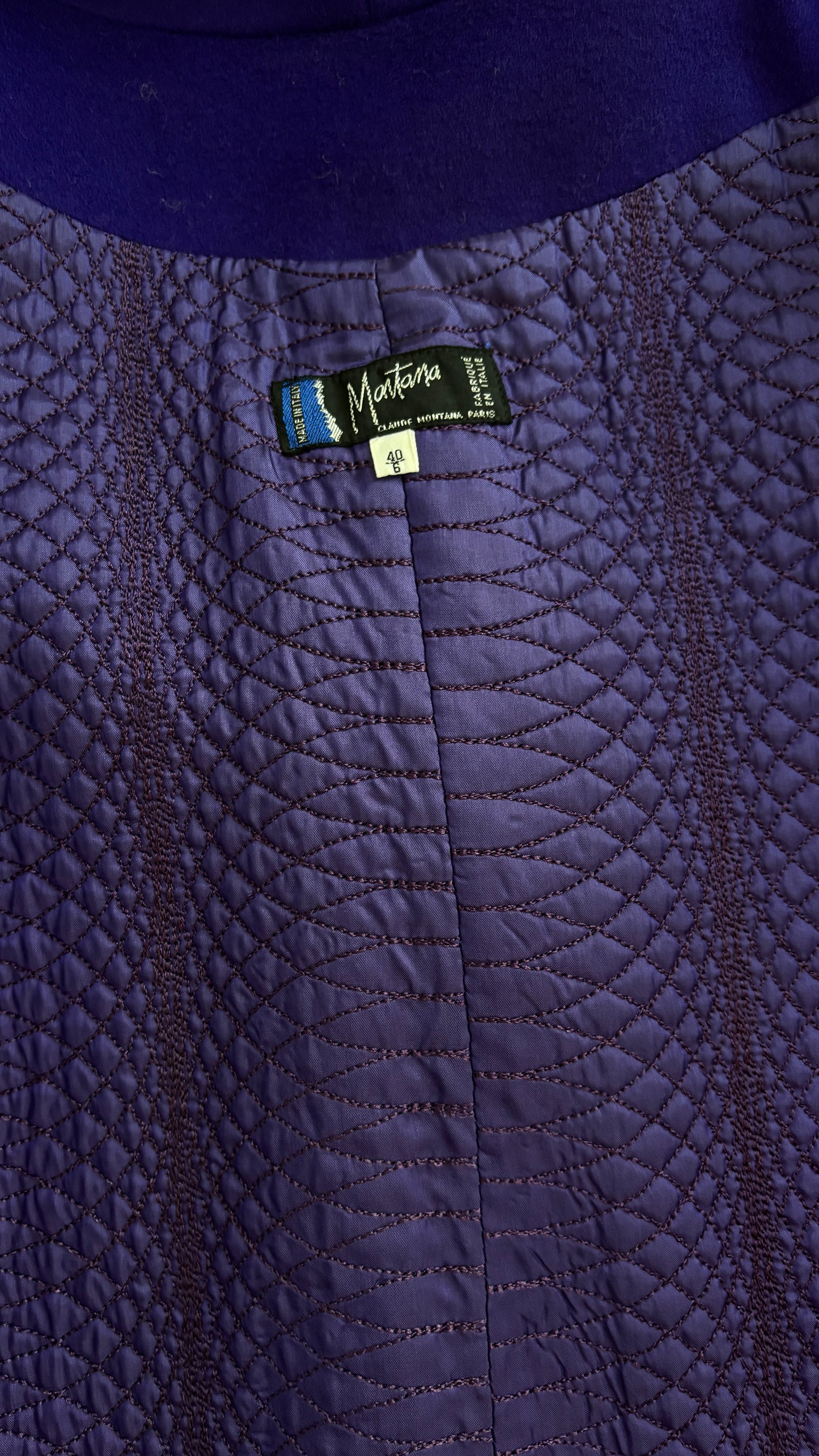 Claude Montana purple shawl coat