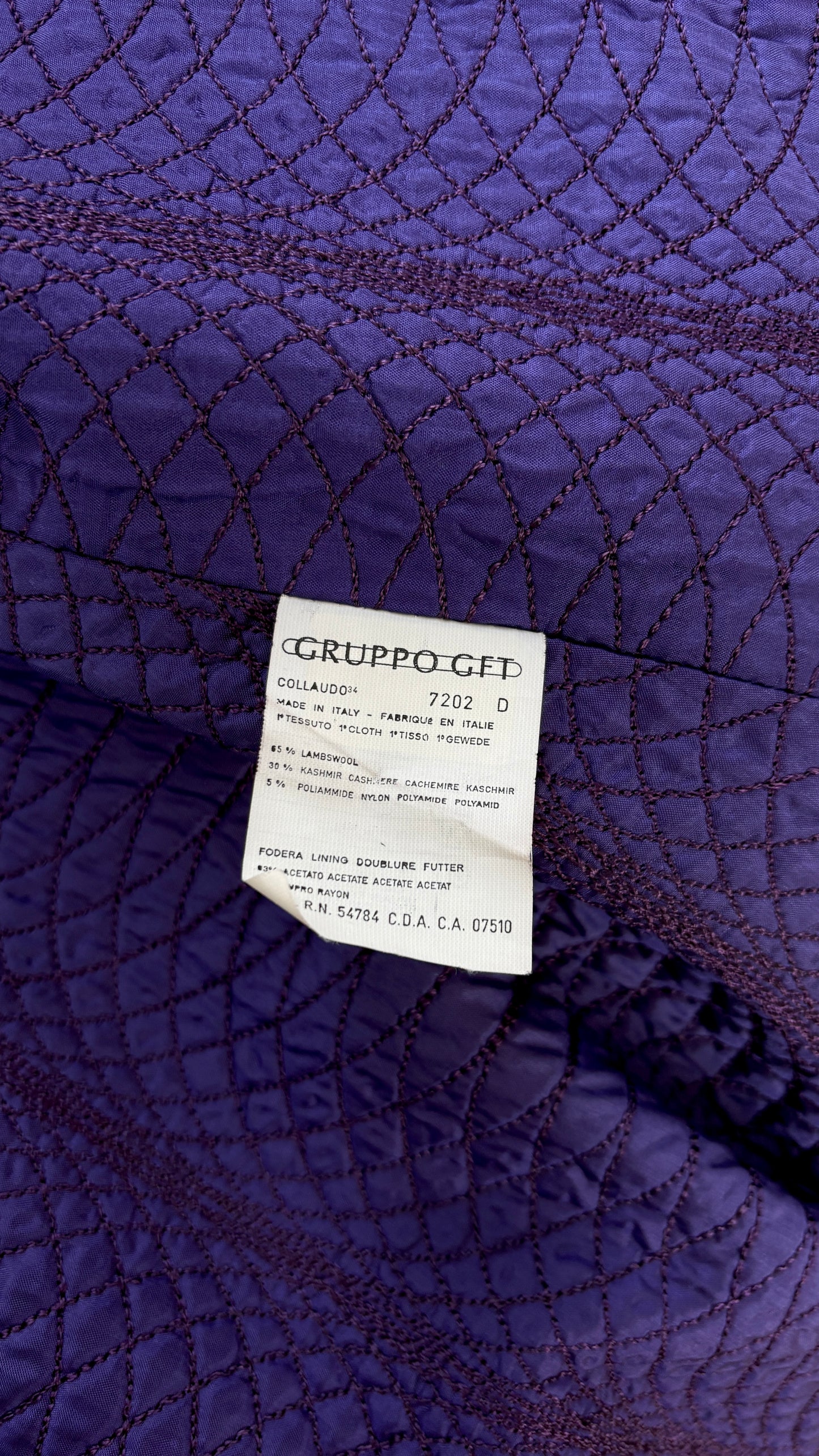 Claude Montana purple shawl coat