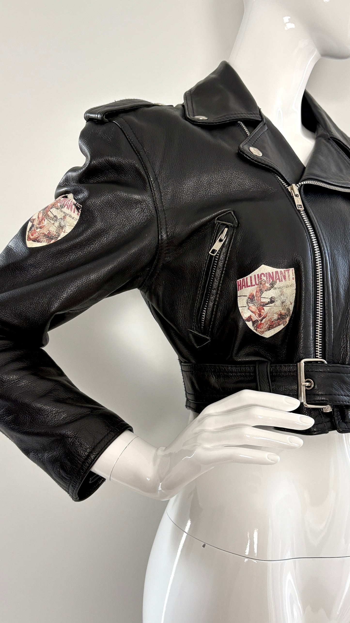 Junior Gaultier cropped leather jacket