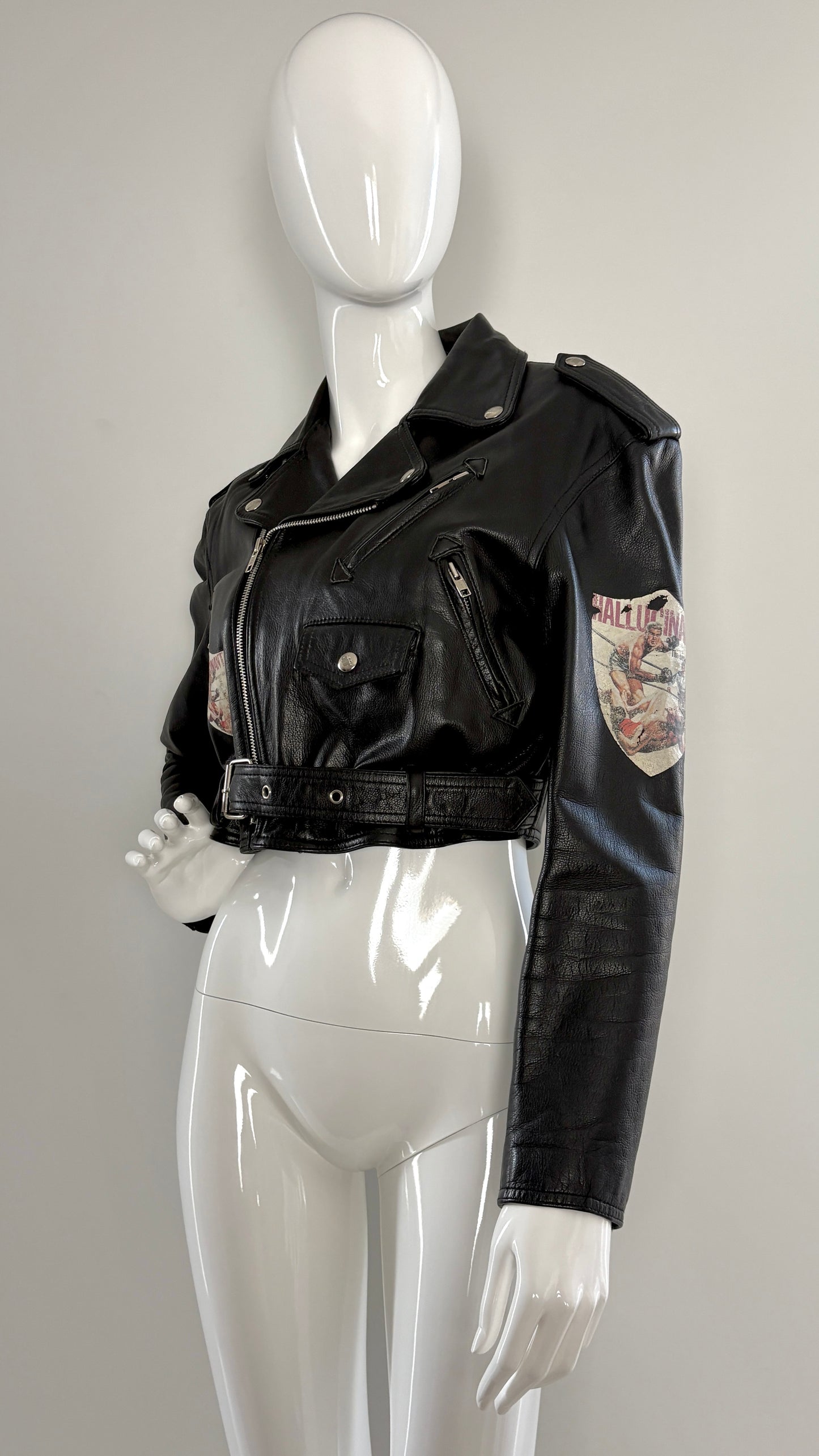 Junior Gaultier cropped leather jacket