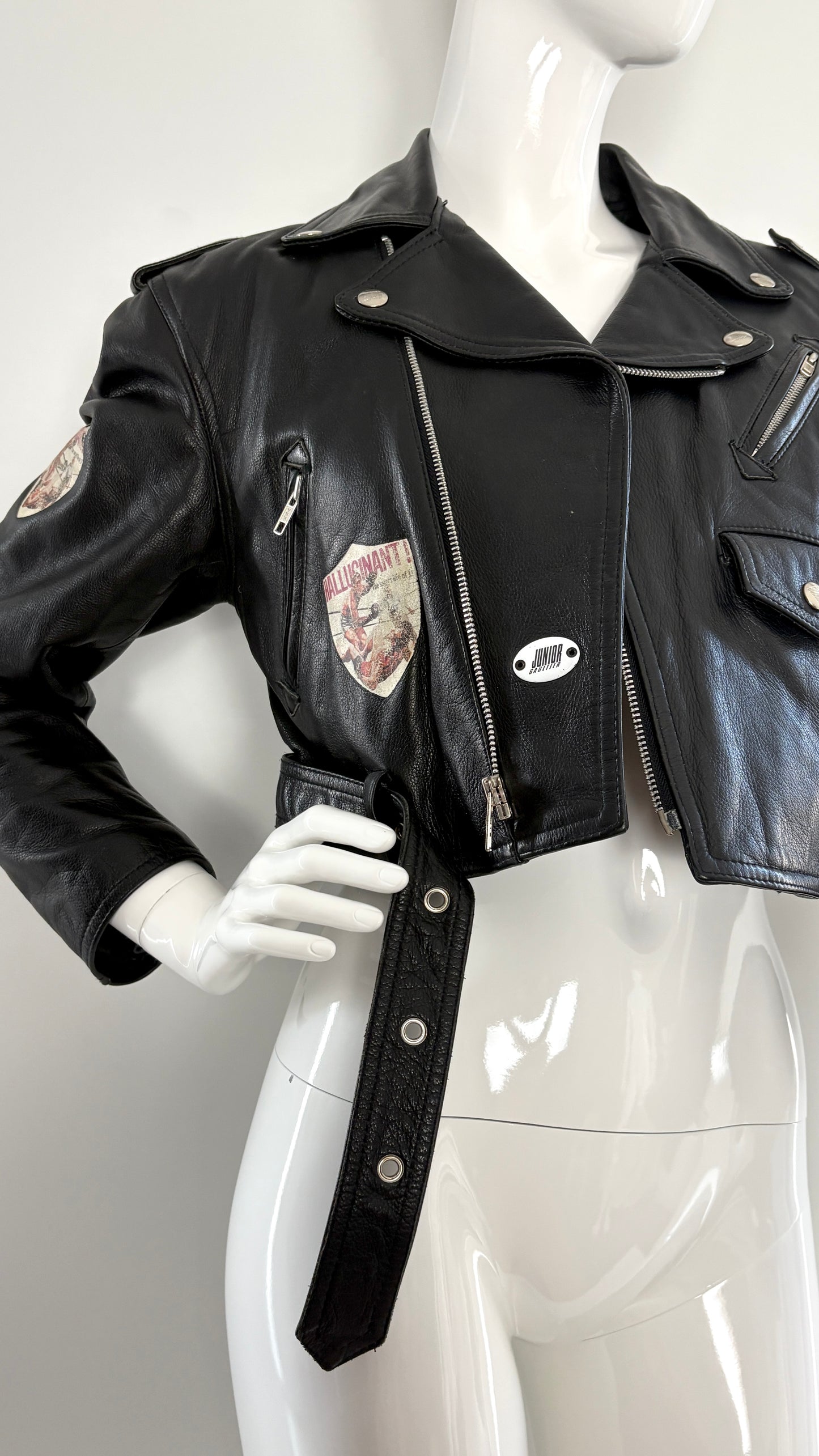 Junior Gaultier cropped leather jacket
