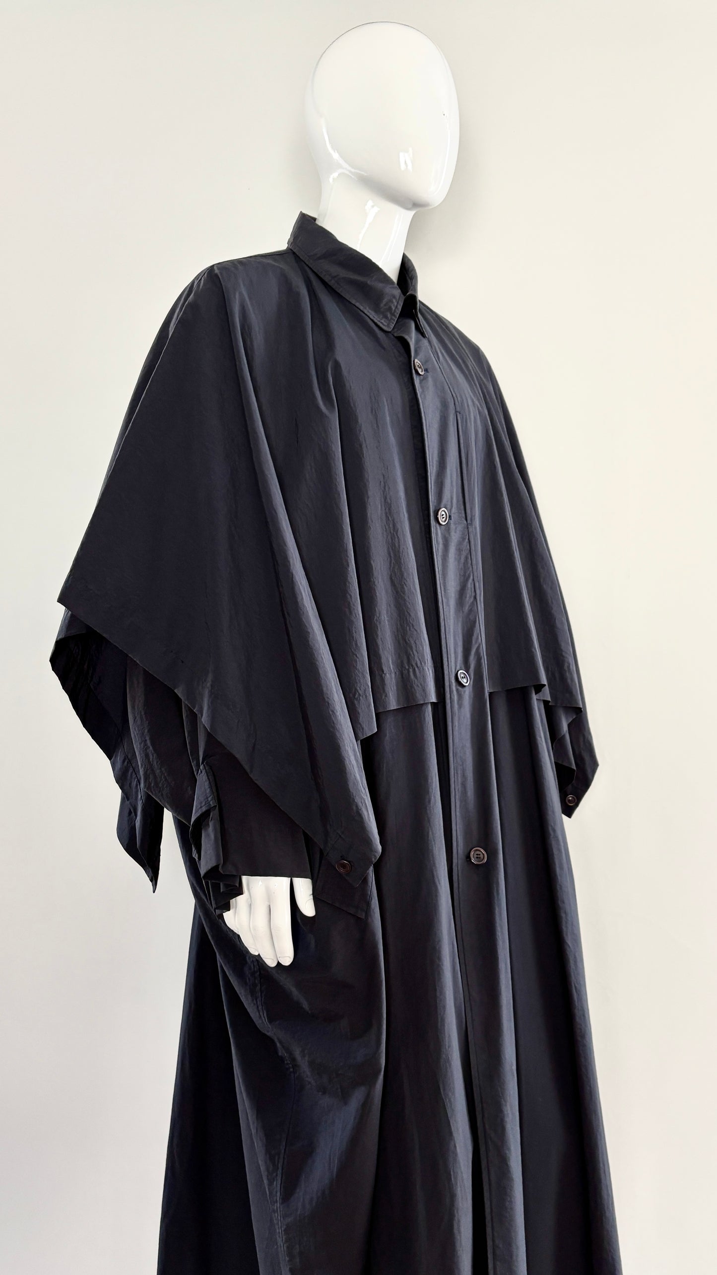 Issey Miyake raincoat with adjustable panels