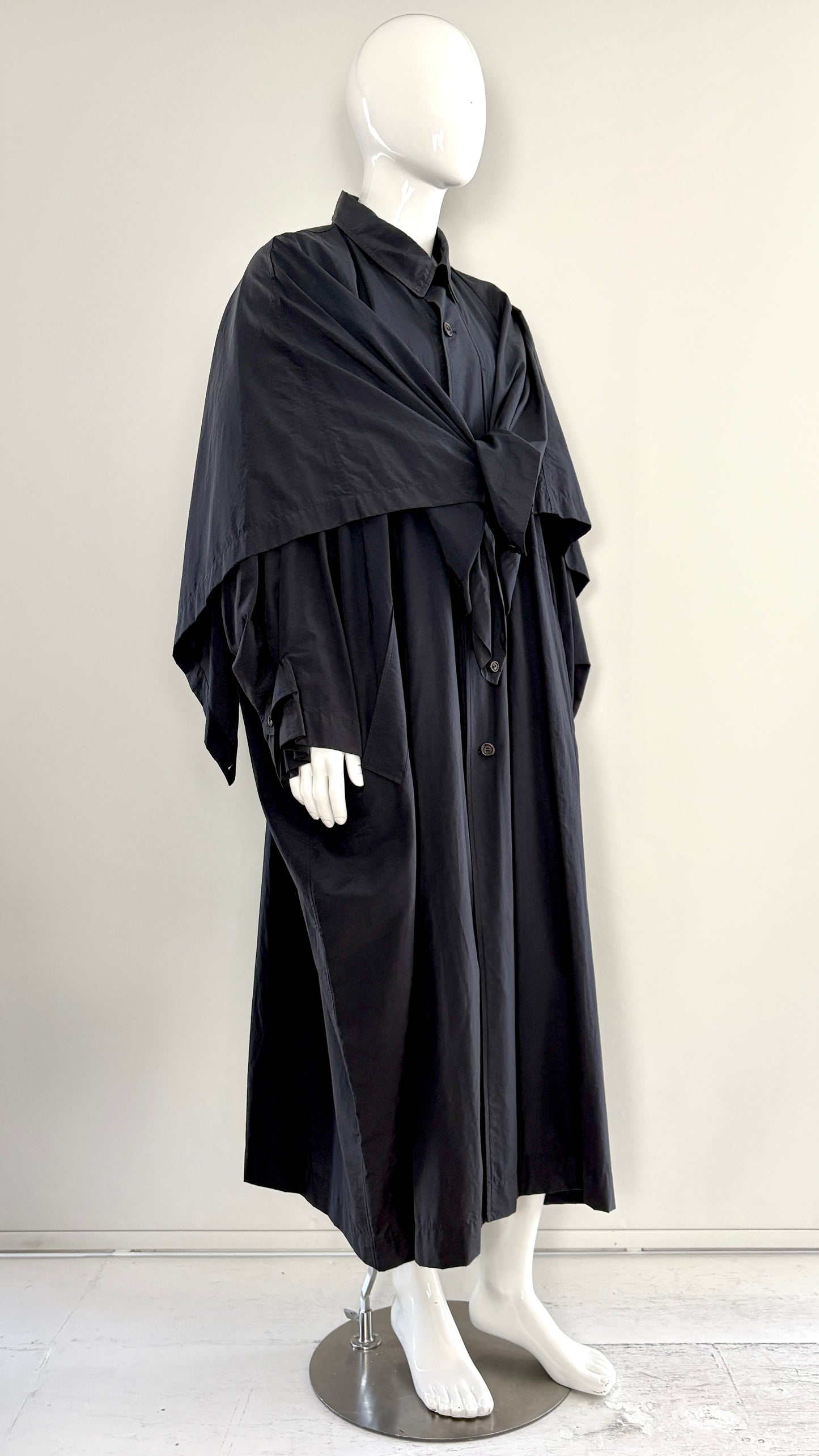 Issey Miyake raincoat with adjustable panels