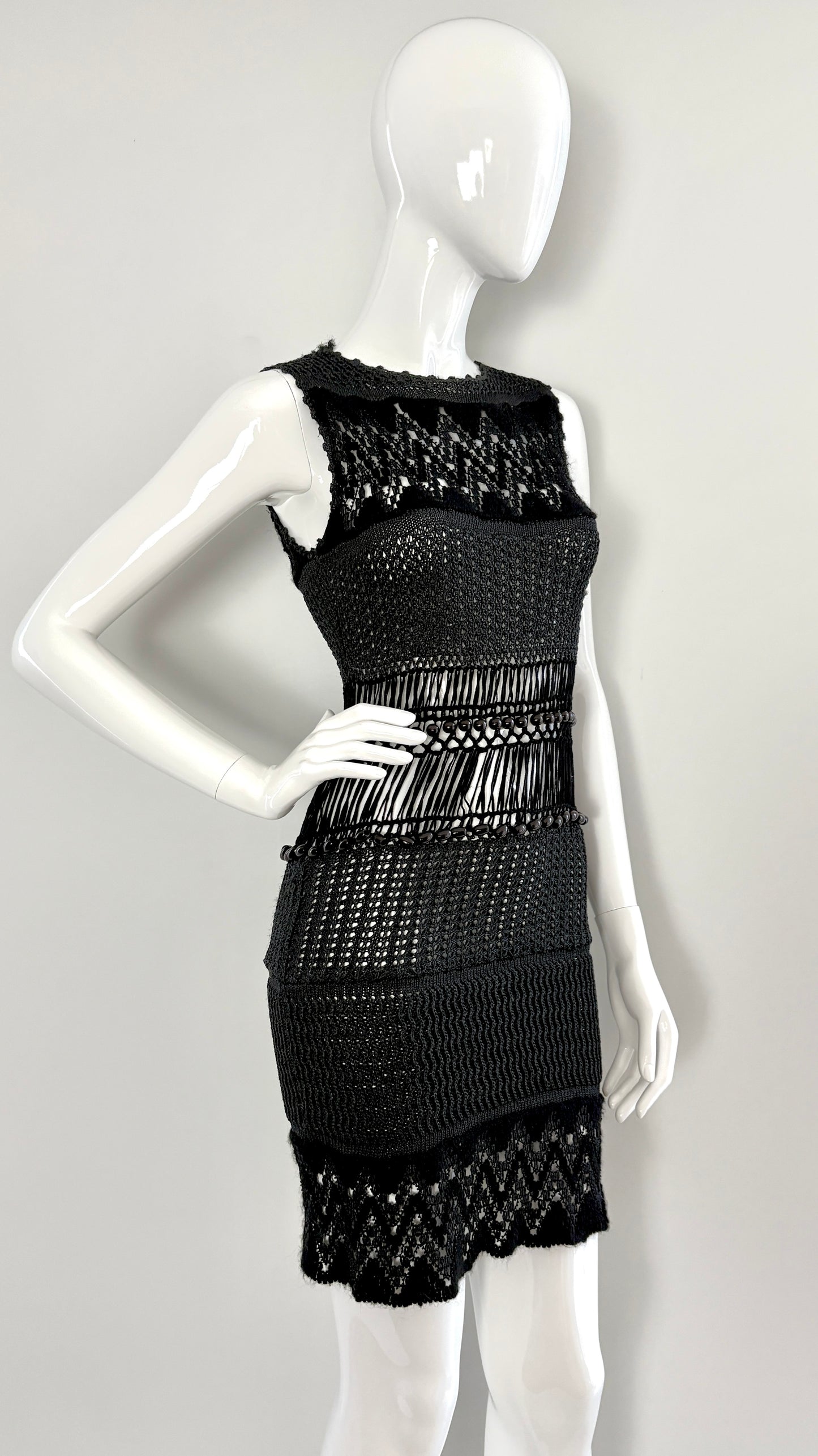Yves Saint Laurent beaded knit dress