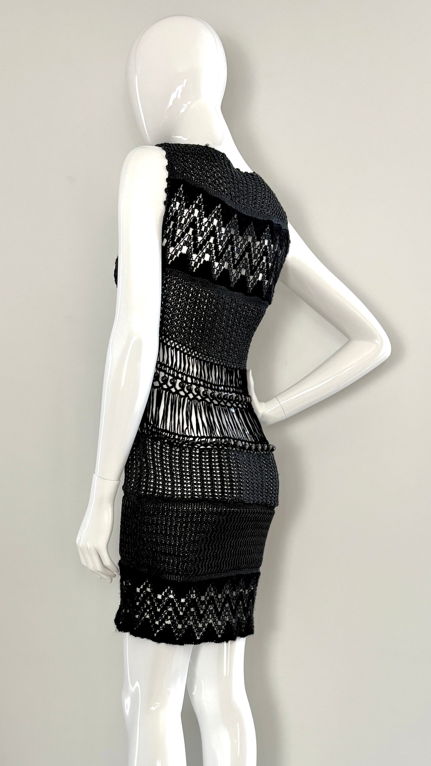 Yves Saint Laurent beaded knit dress