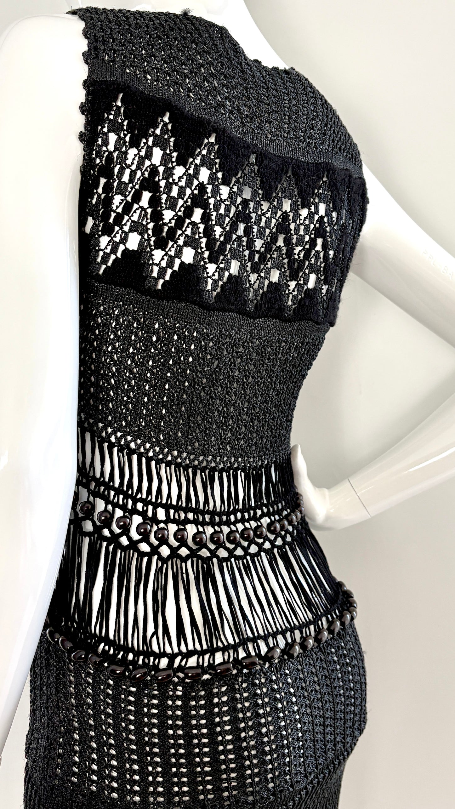 Yves Saint Laurent beaded knit dress