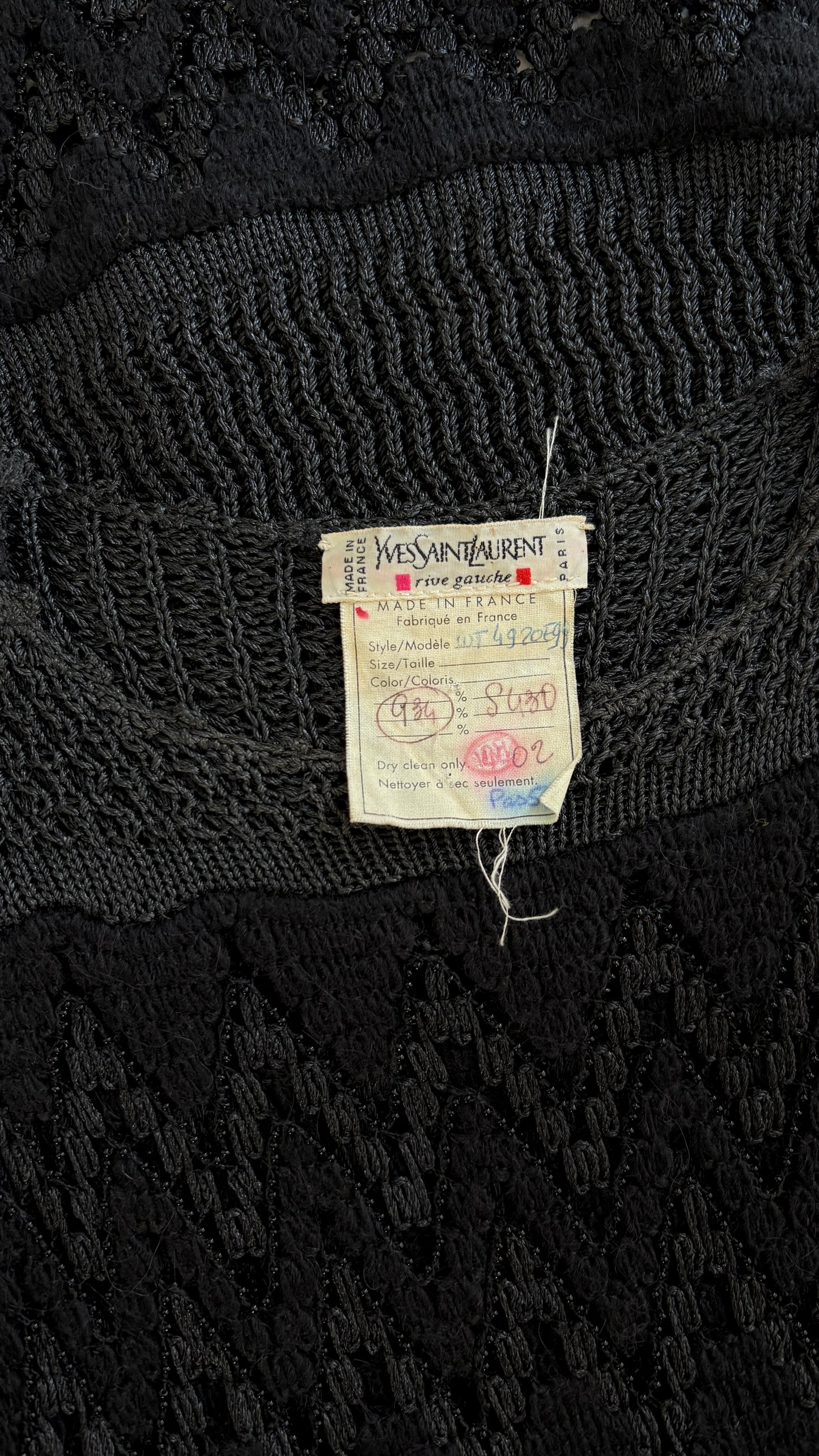 Yves Saint Laurent beaded knit dress