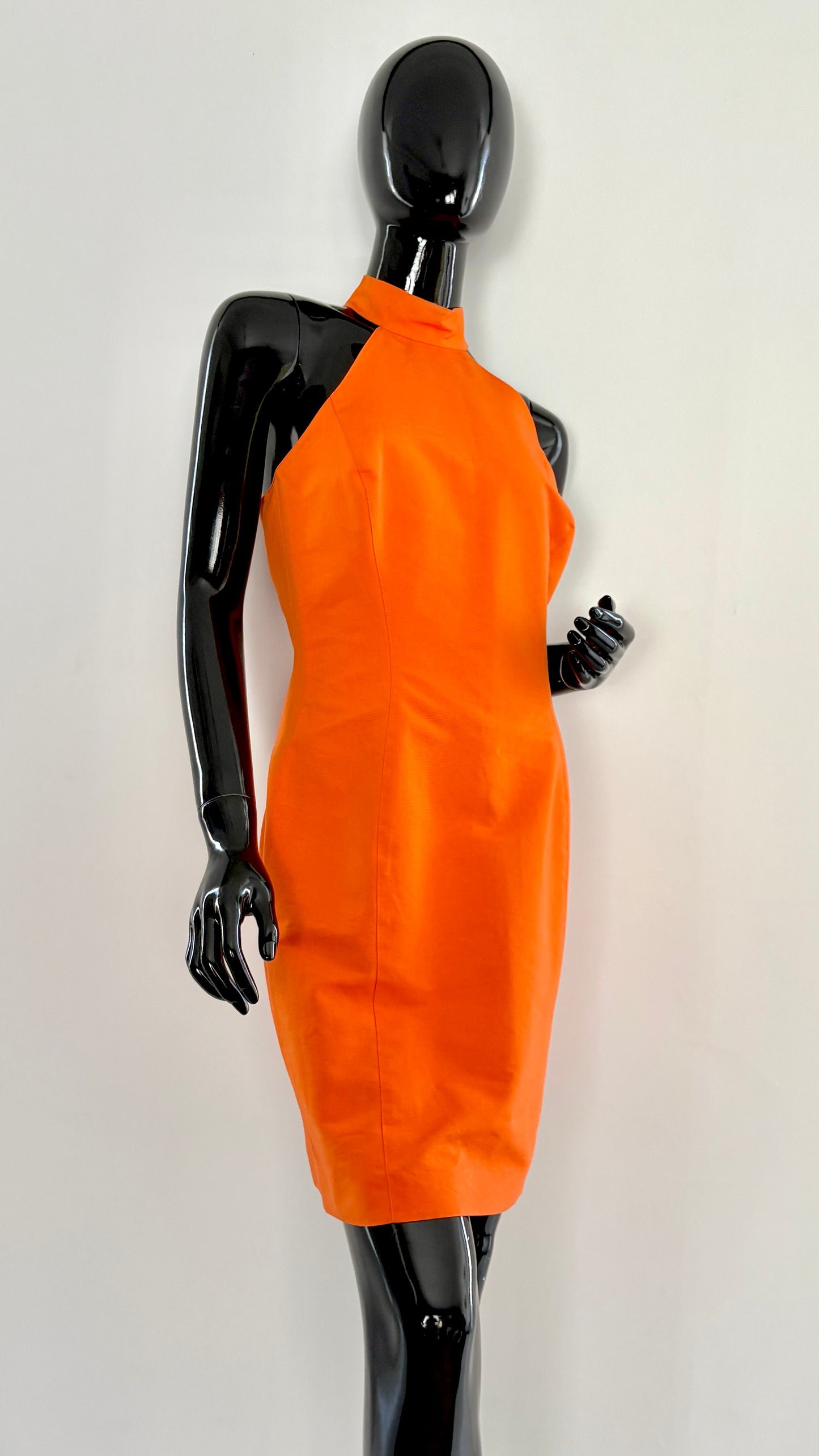 Claude Montana orange dress
