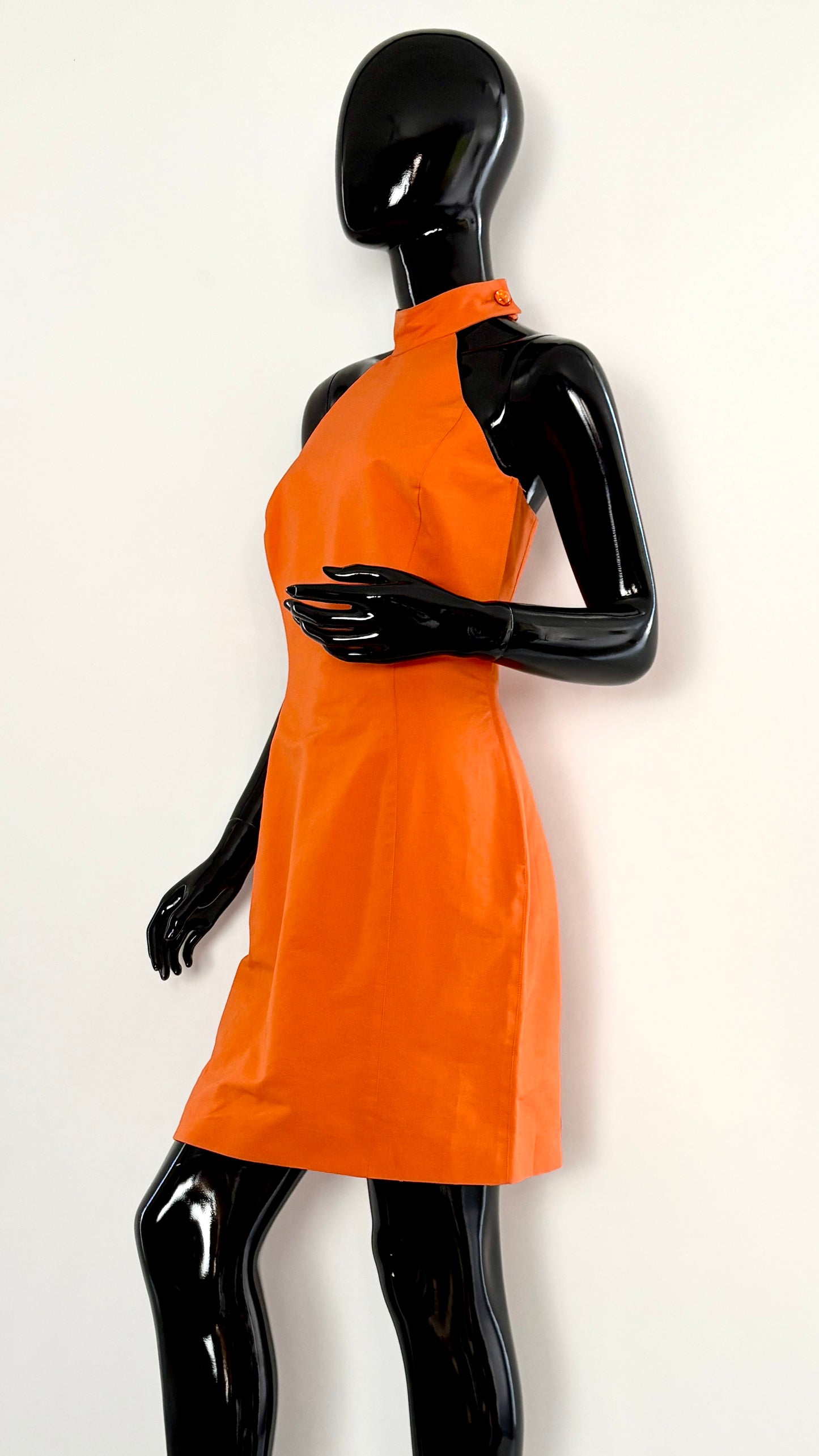 Claude Montana orange dress