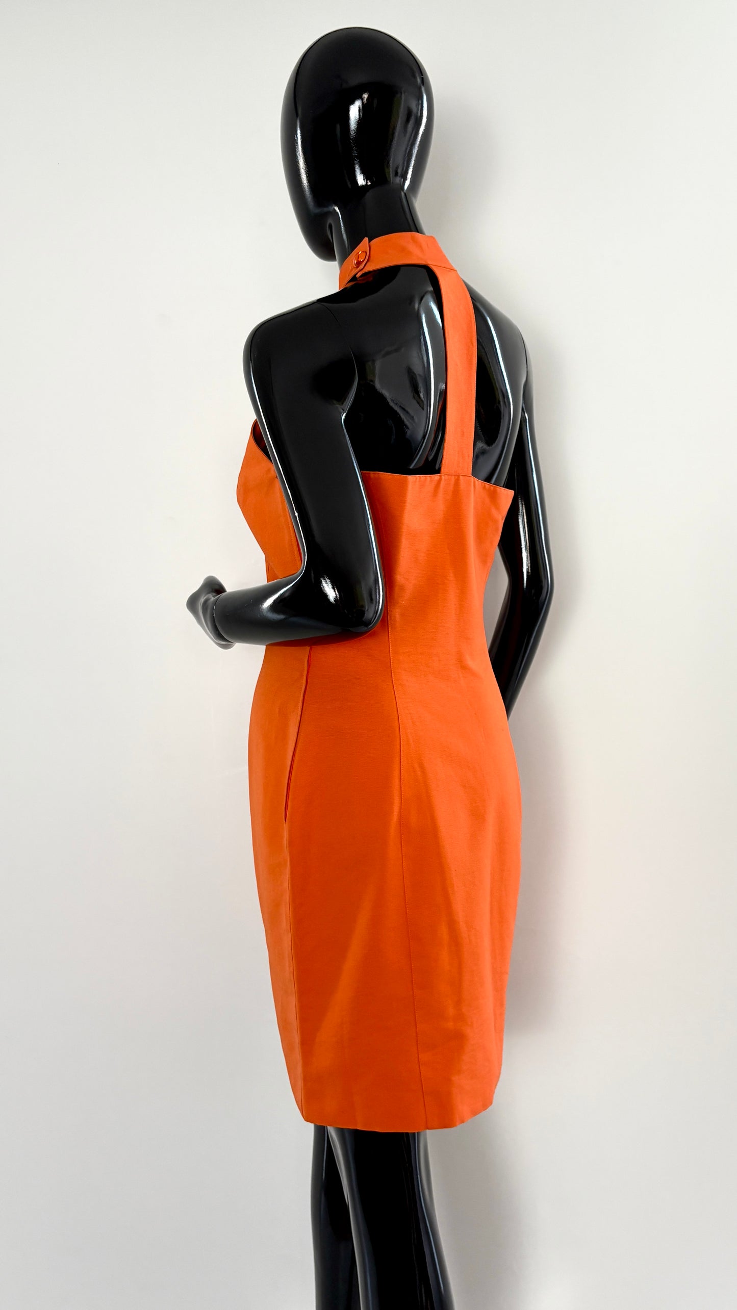 Claude Montana orange dress
