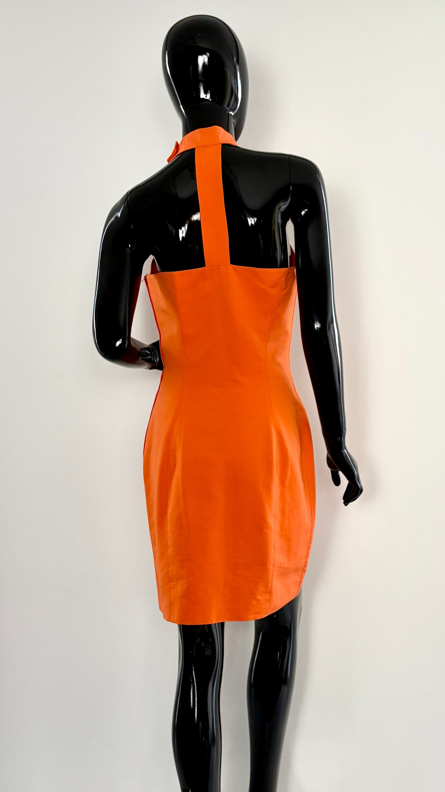 Claude Montana orange dress