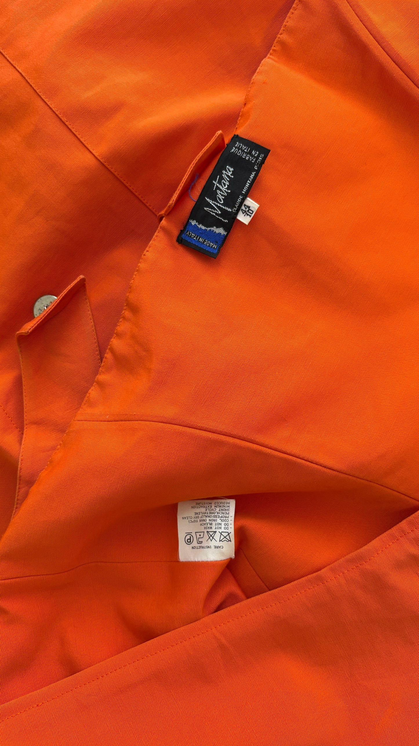 Claude Montana orange dress