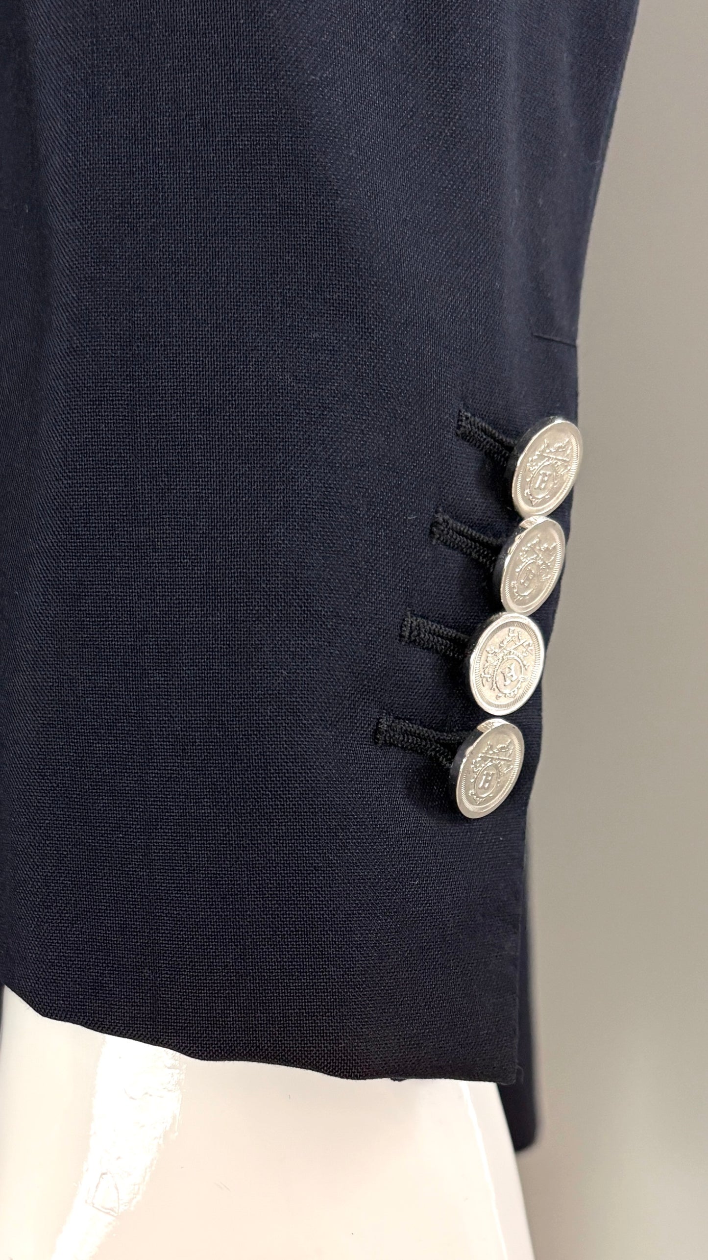 Hermés tailored jacket with embossed buttons