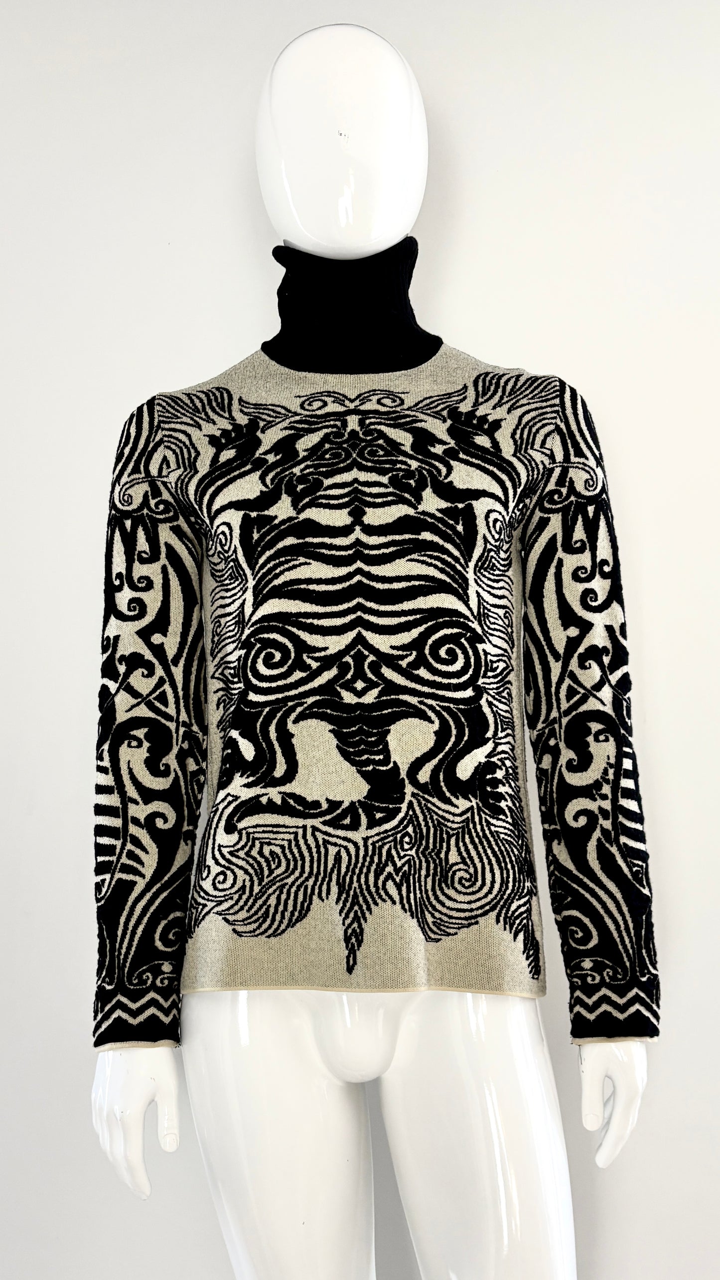 Jean Paul Gaultier abstract knit top