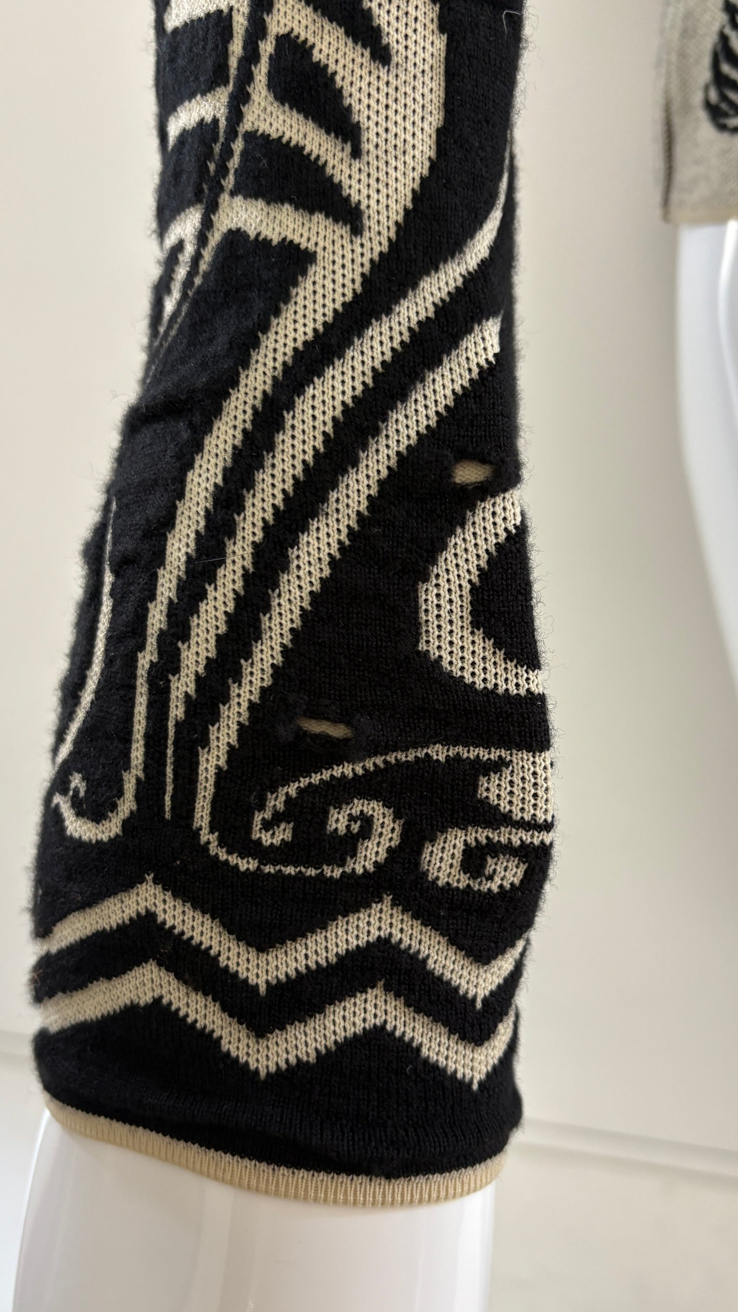Jean Paul Gaultier abstract knit top
