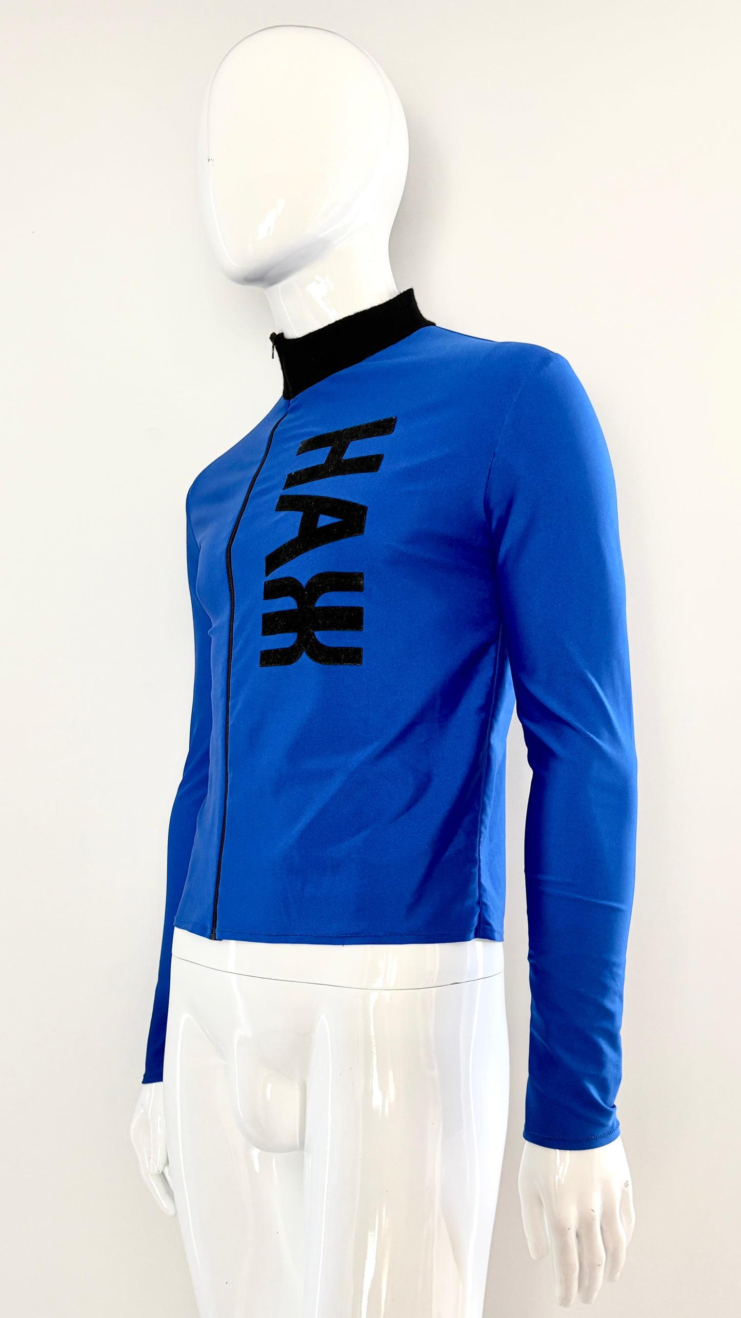Jean Paul Gaultier blue lycra top