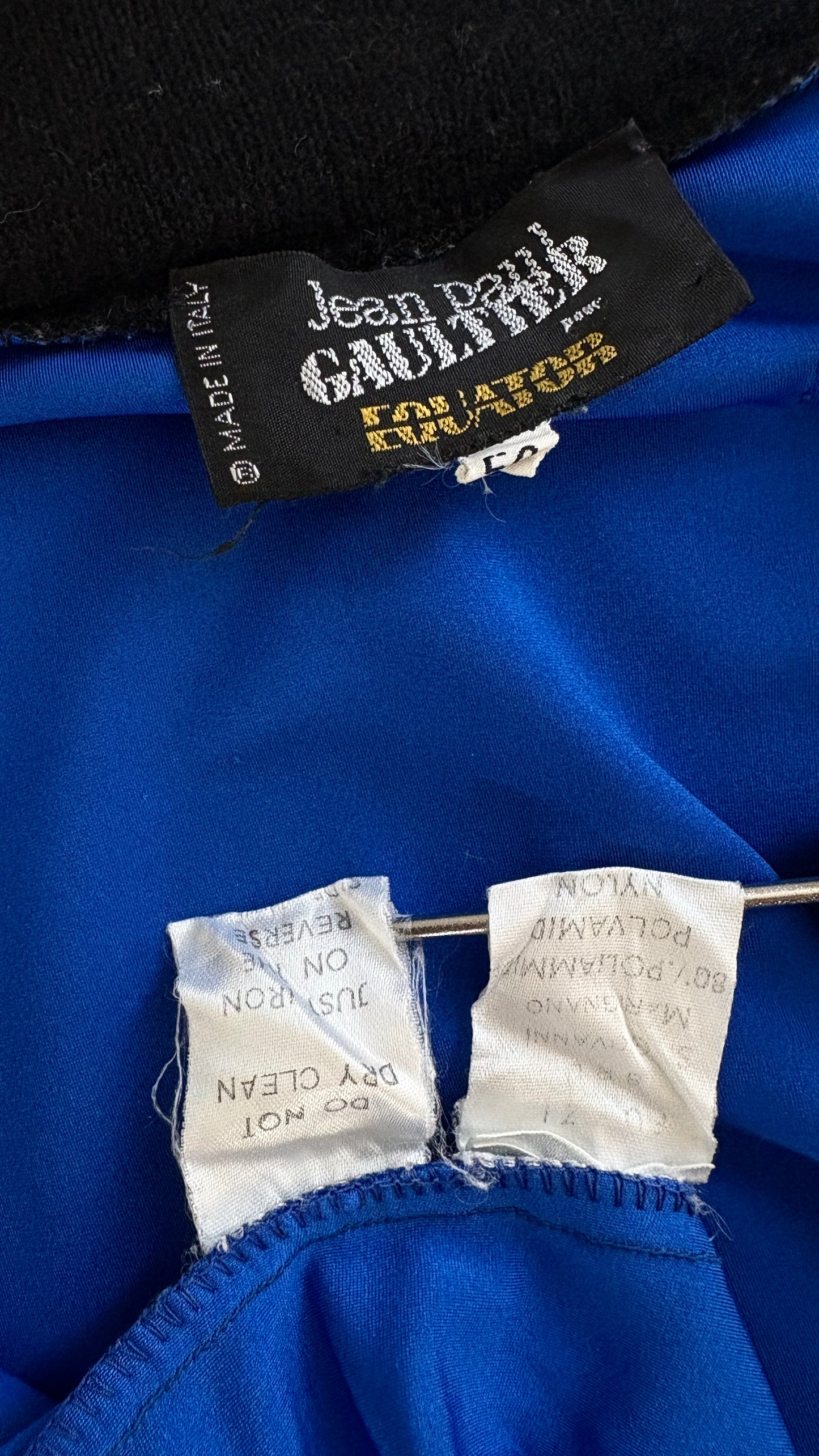 Jean Paul Gaultier blue lycra top