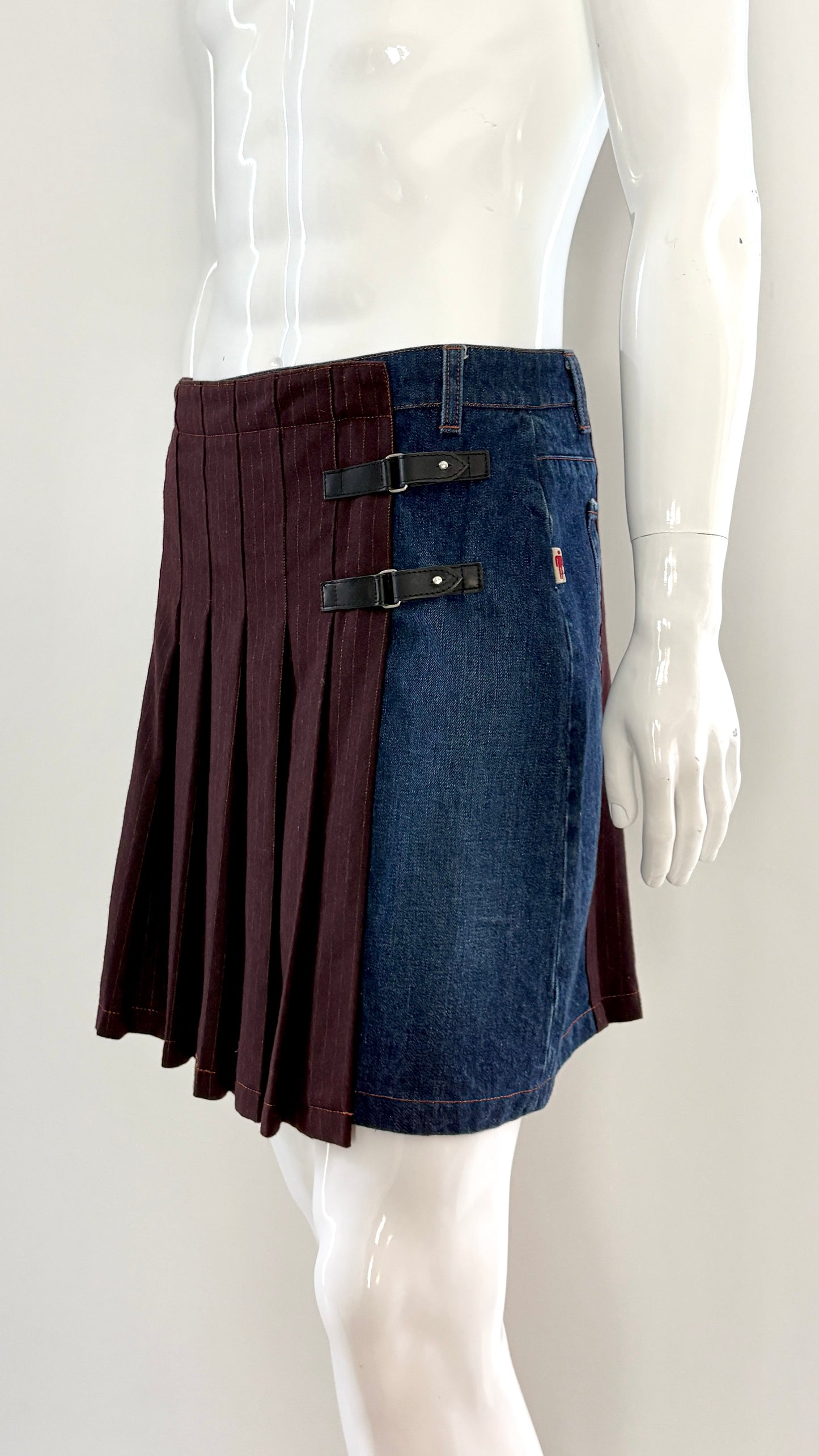 Jean Paul Gaultier denim kilt
