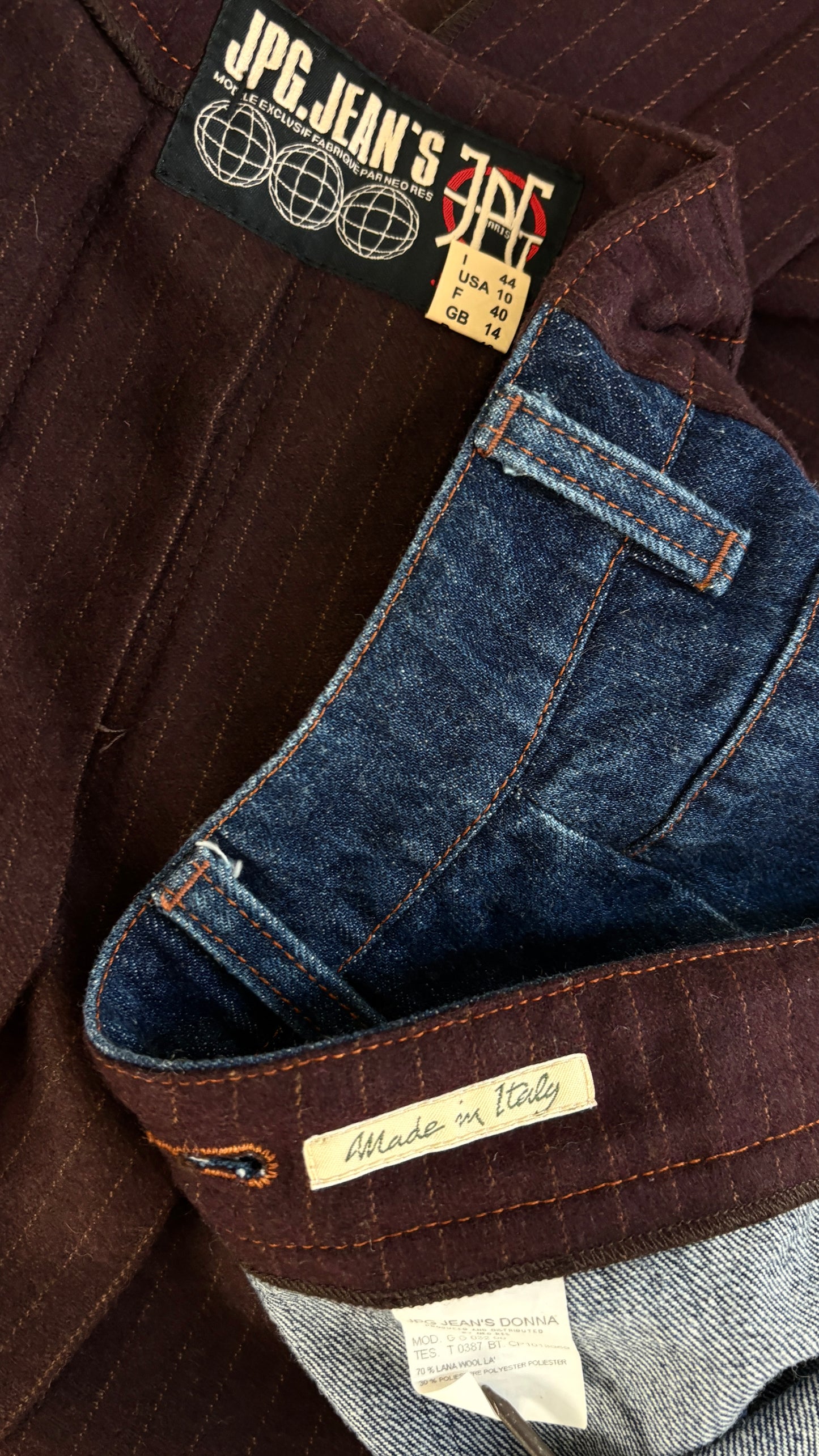 Jean Paul Gaultier denim kilt