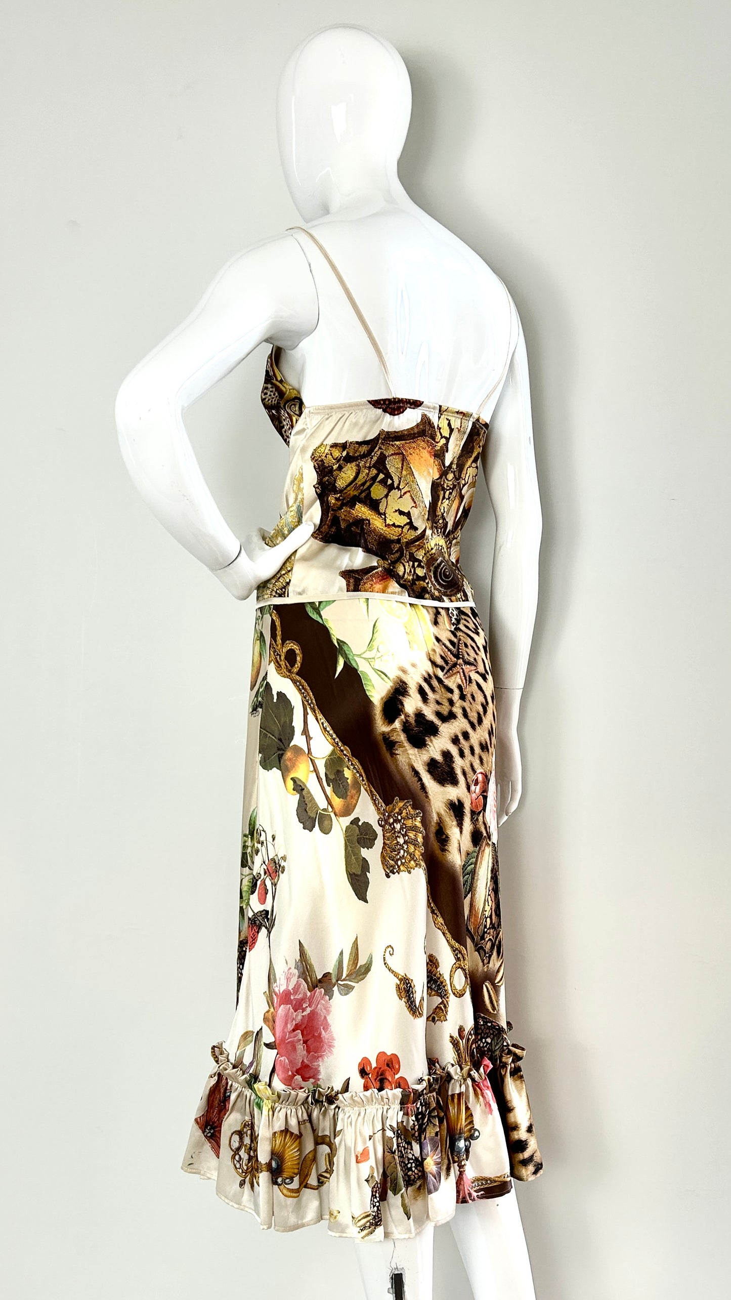Roberto Cavalli leopard/floral print ensemble