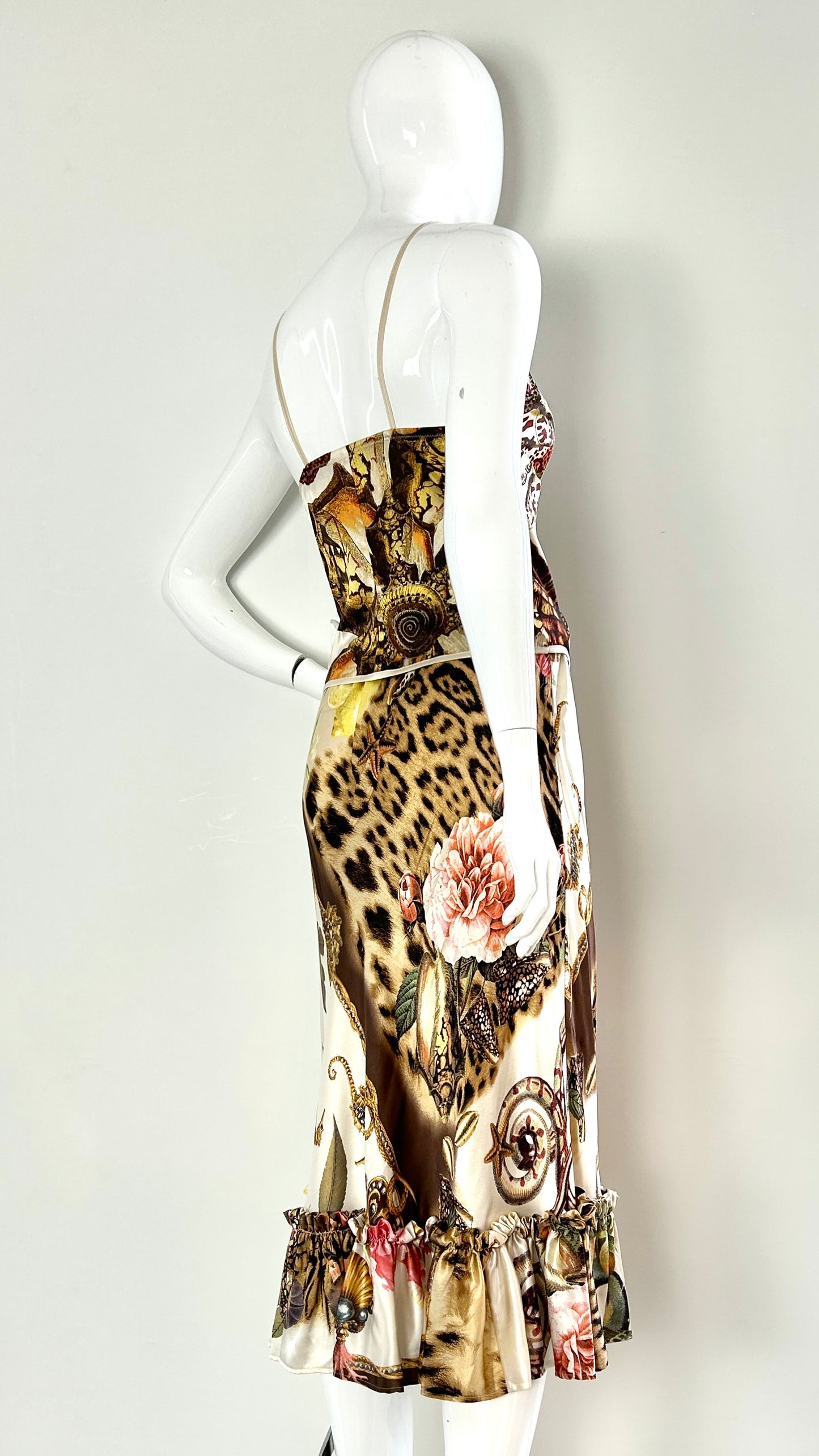 Roberto Cavalli leopard/floral print ensemble