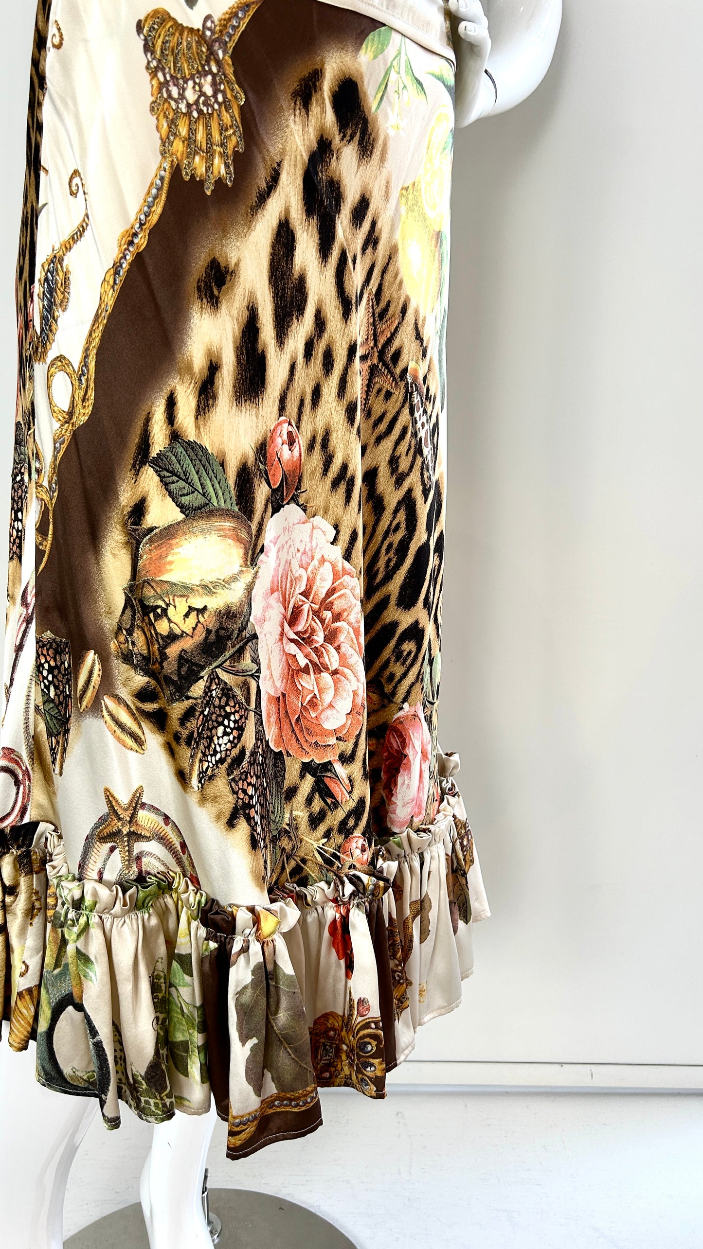 Roberto Cavalli leopard/floral print ensemble