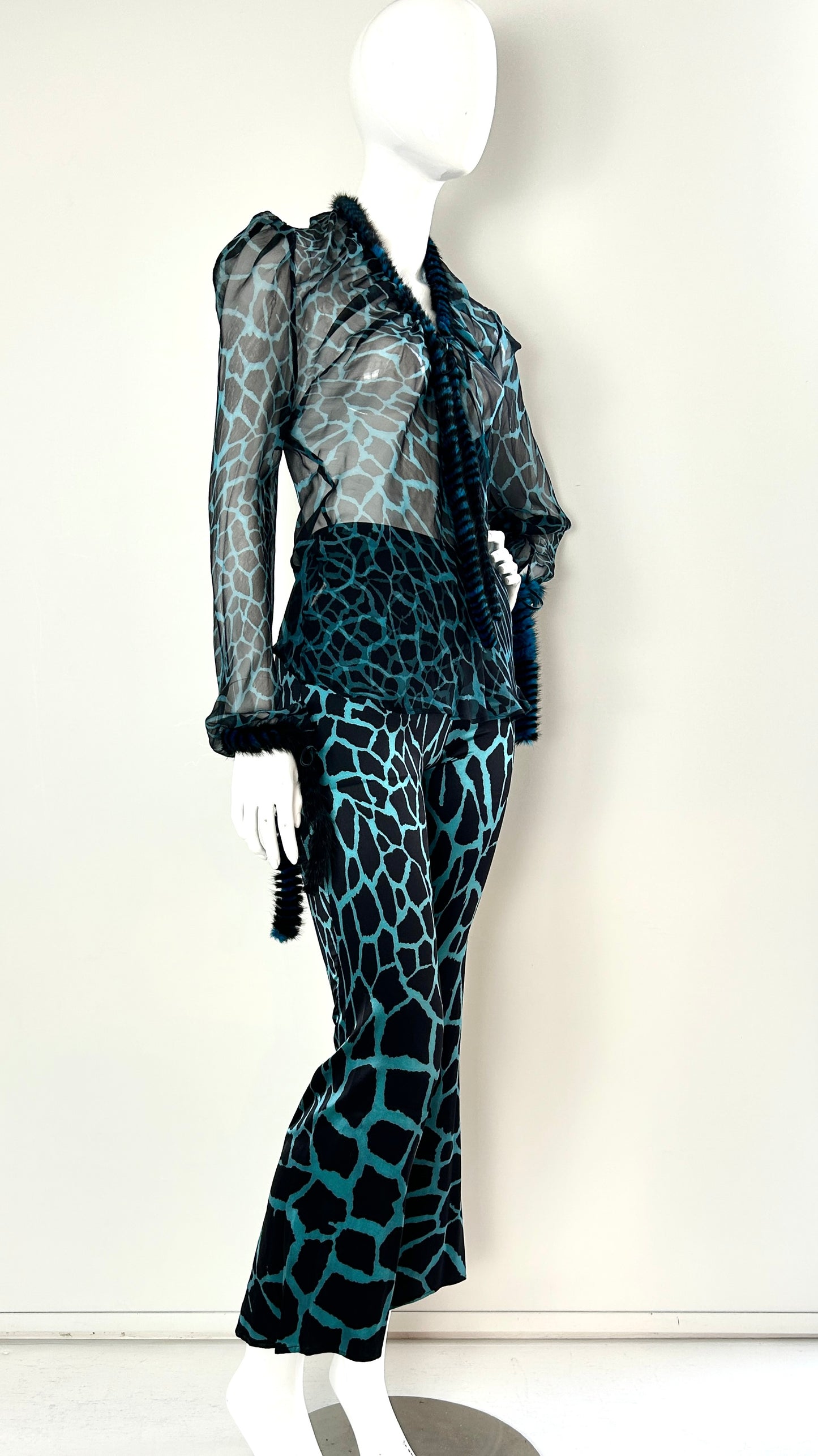 Roberto Cavalli Giraffe print ensemble