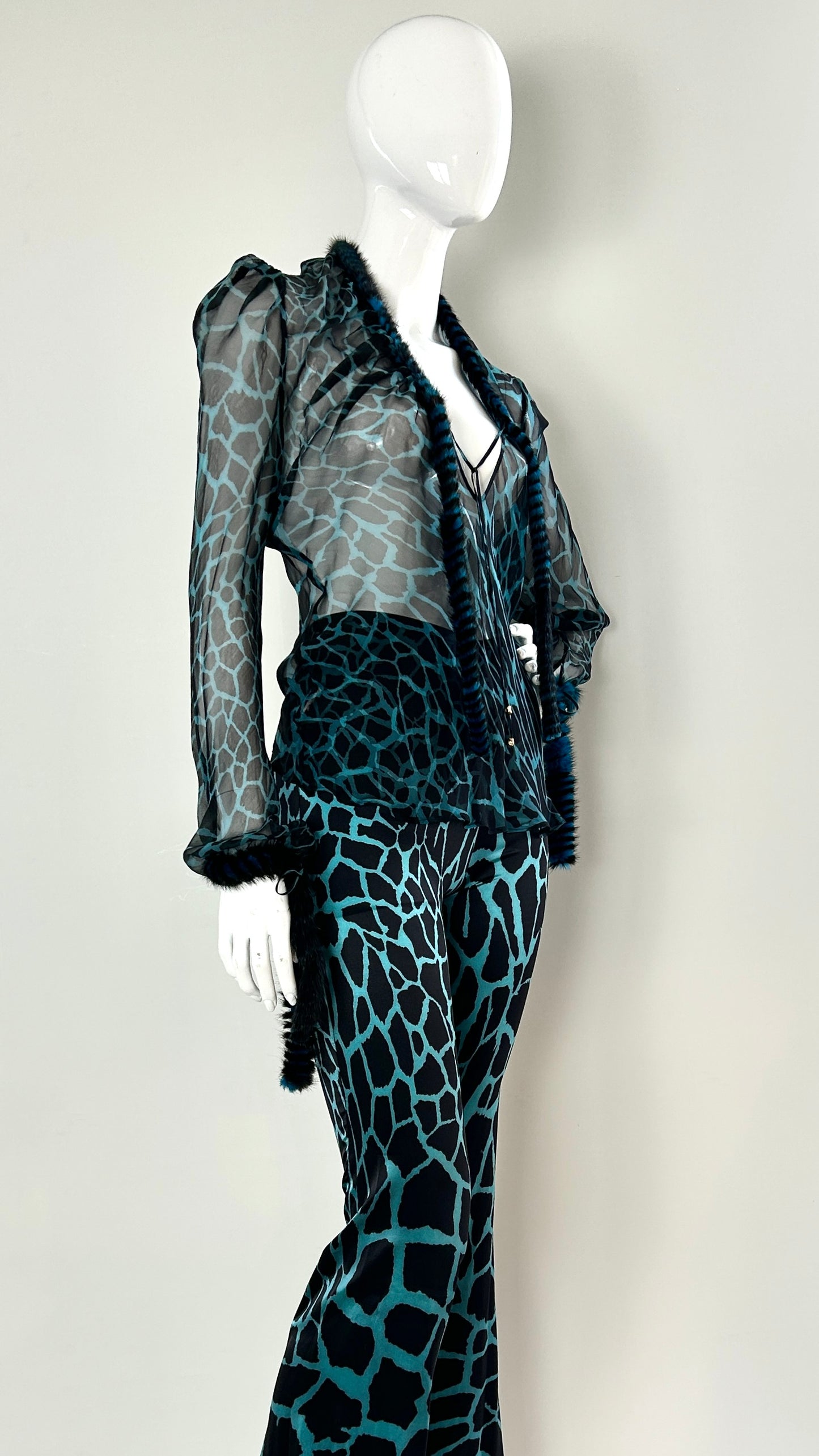Roberto Cavalli Giraffe print ensemble
