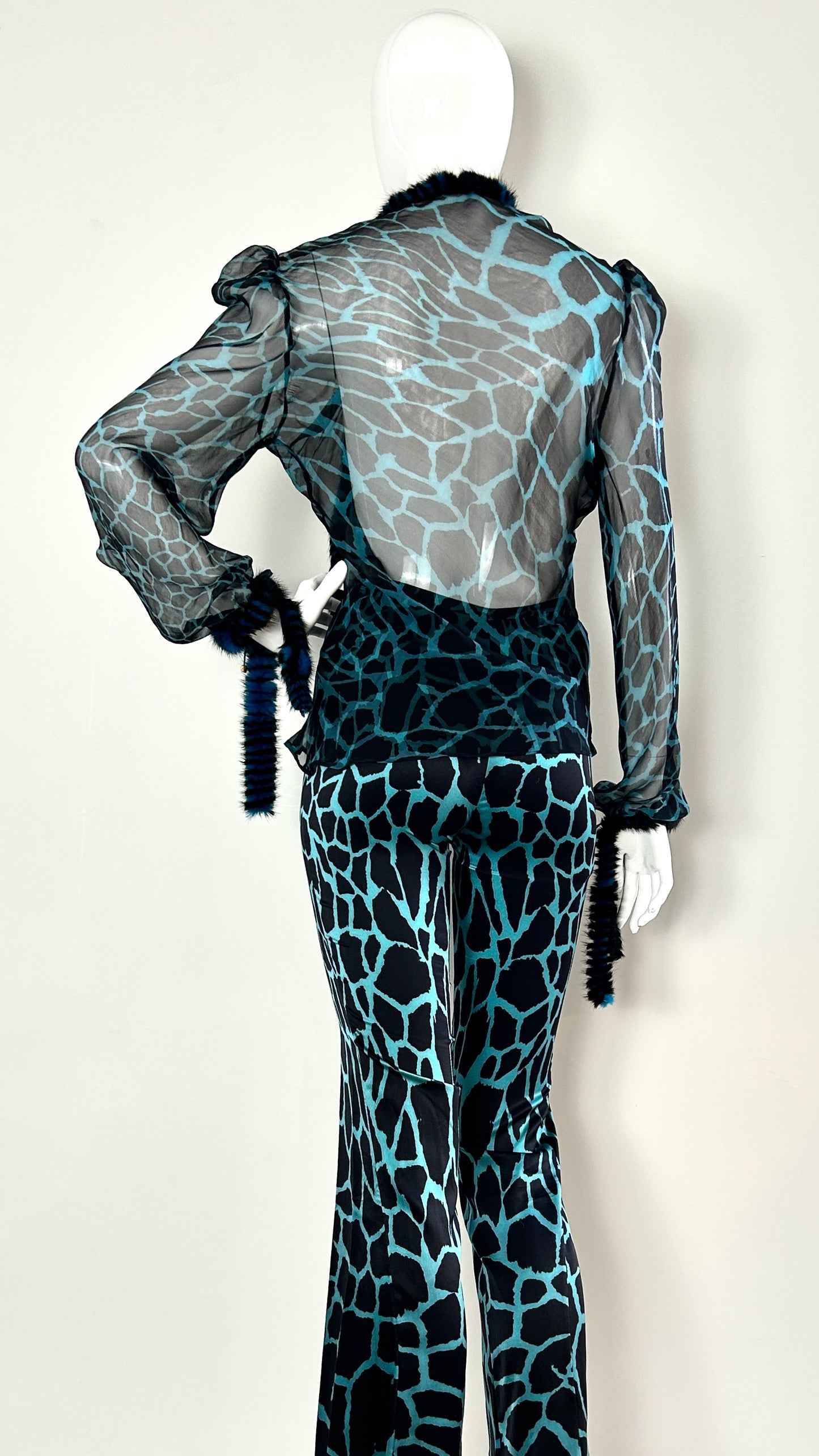 Roberto Cavalli Giraffe print ensemble