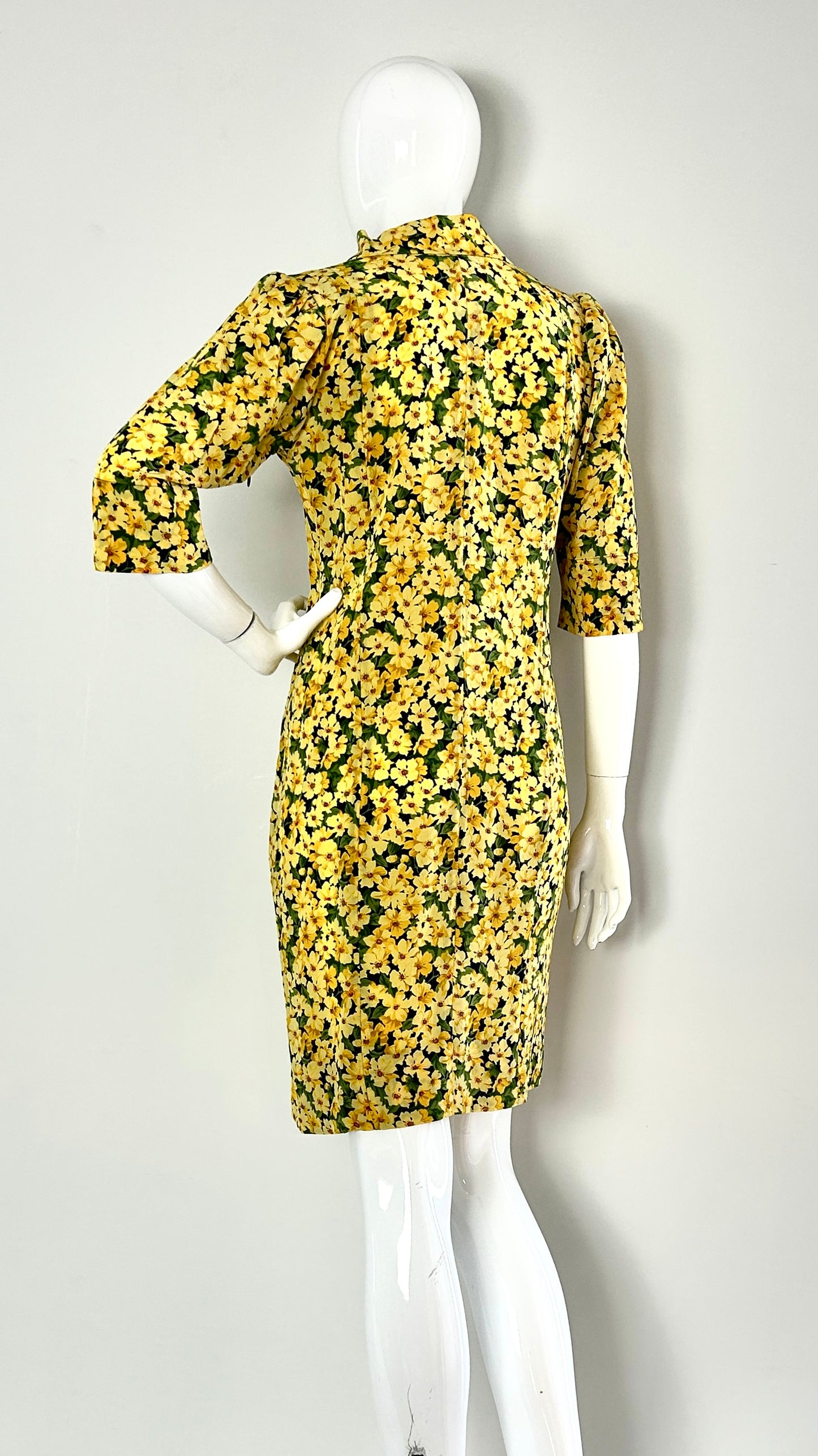 Yves Saint Laurent yellow floral dress