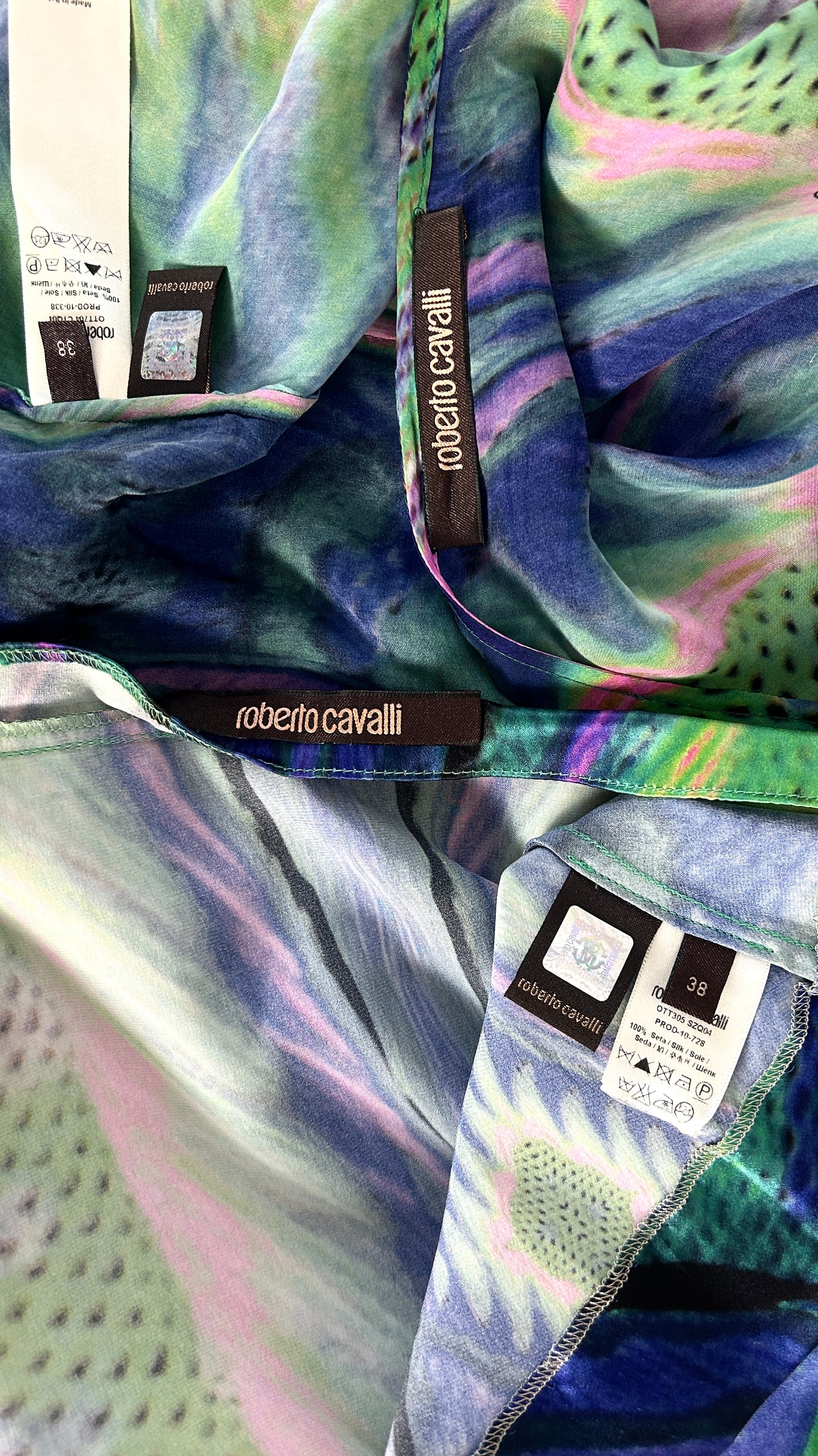 Roberto Cavalli tropical print ensemble