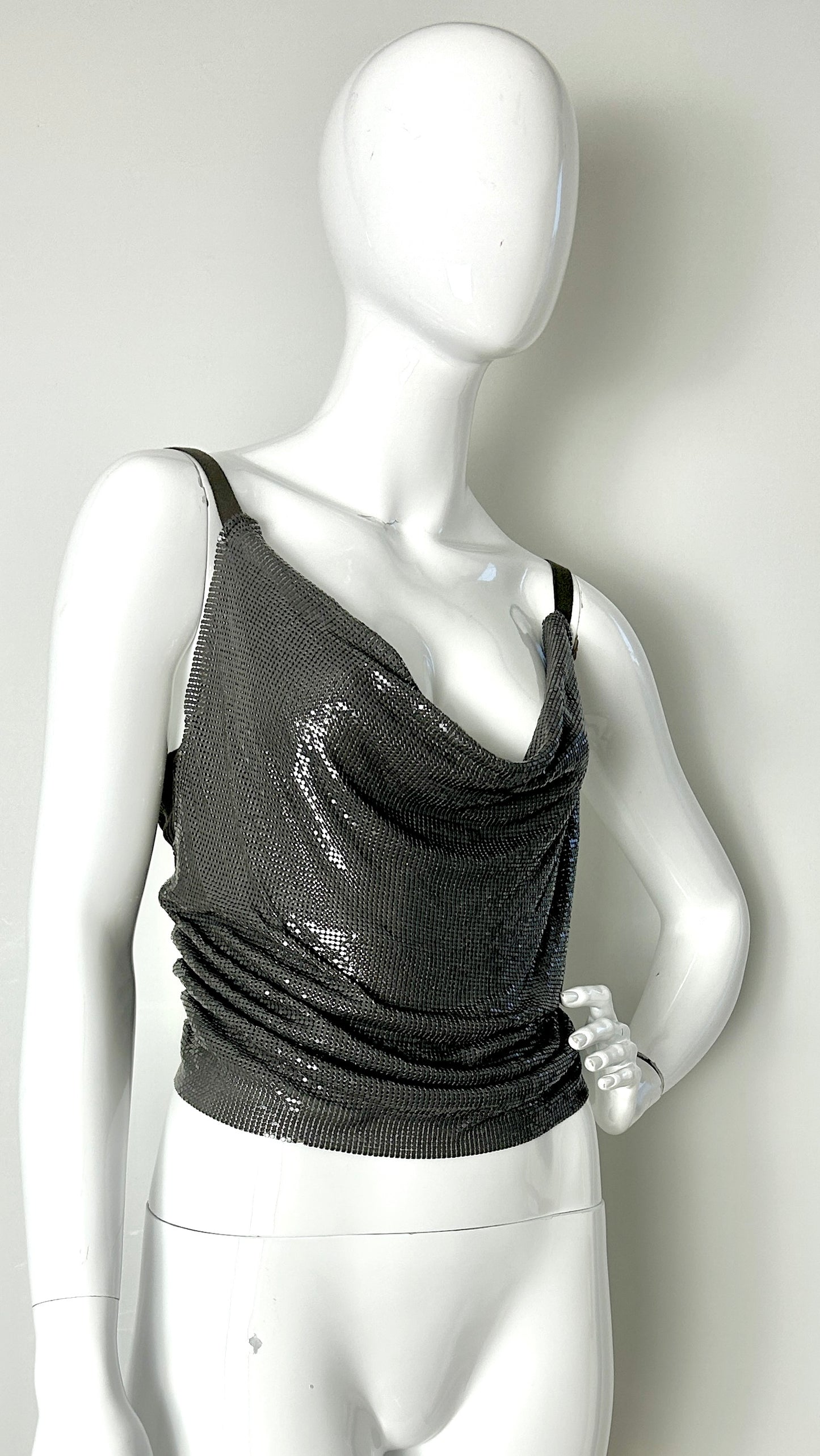 Jean Paul Gaultier draped chainmail top