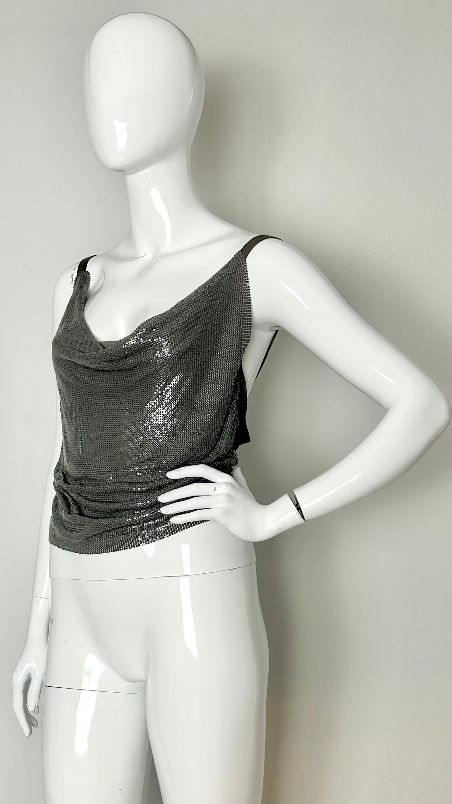 Jean Paul Gaultier draped chainmail top