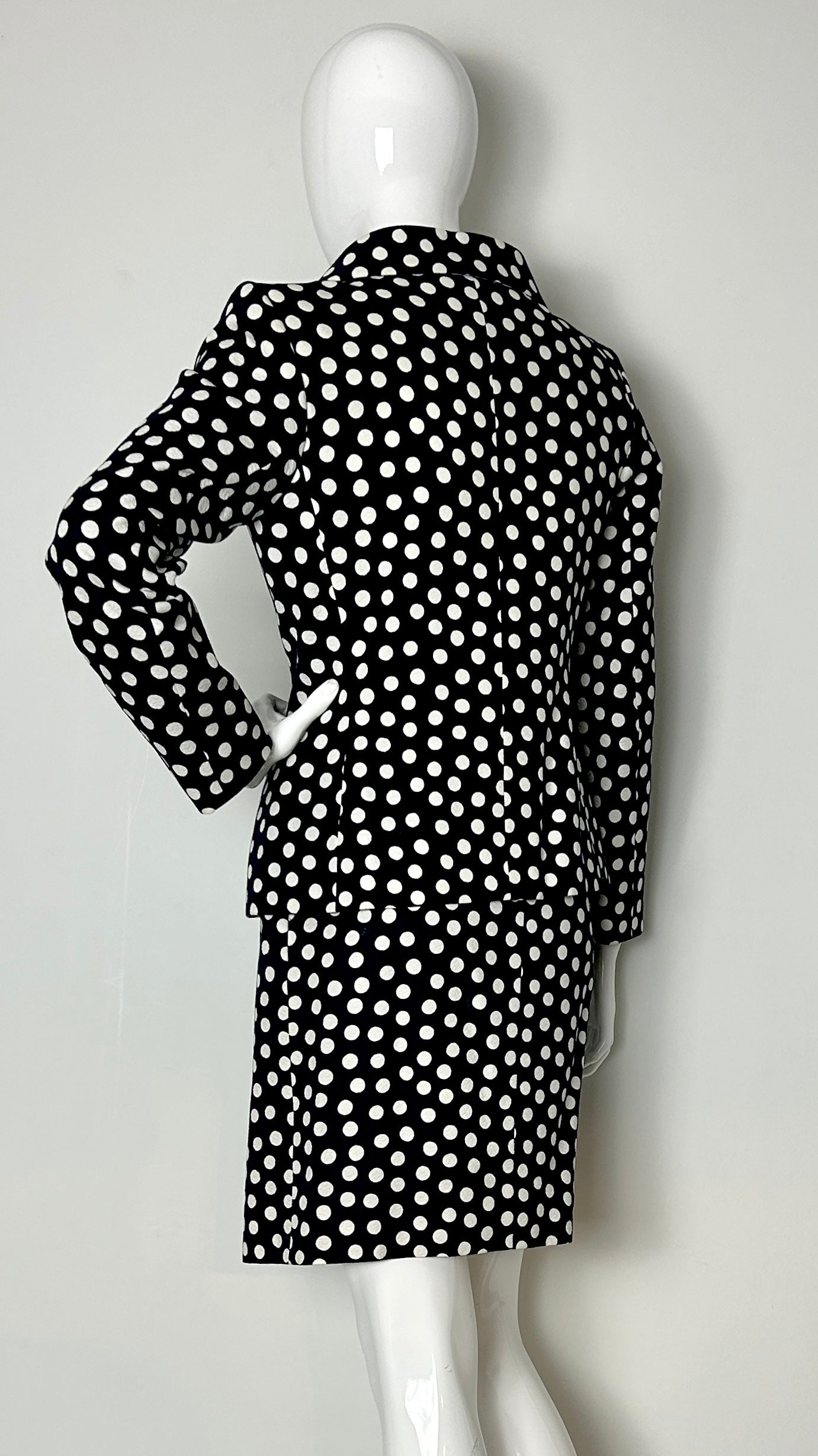 Yves Saint Laurent polkadot skirt suit