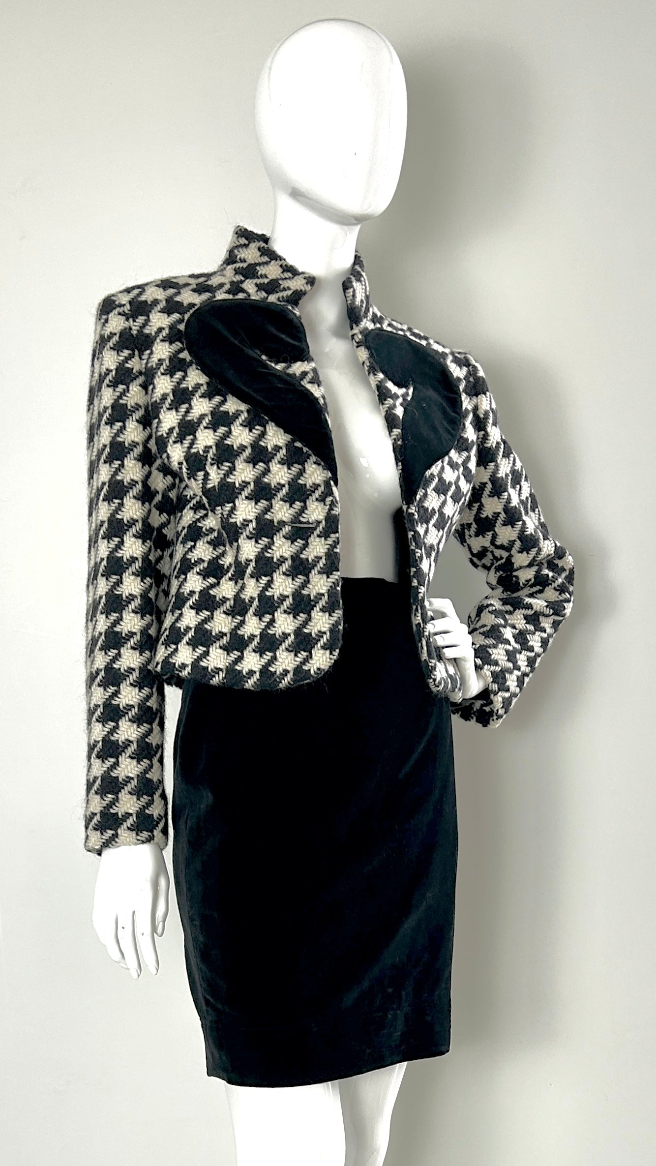 Moschino cheap and chic houndstooth skirt suit