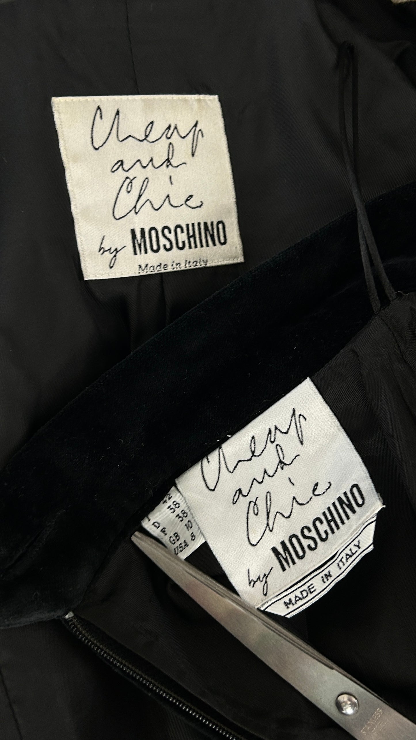 Moschino cheap and chic houndstooth skirt suit