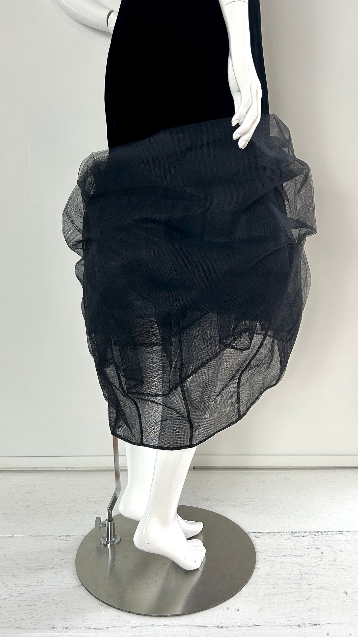 Karl Lagerfeld velvet dress with tulle puff ball