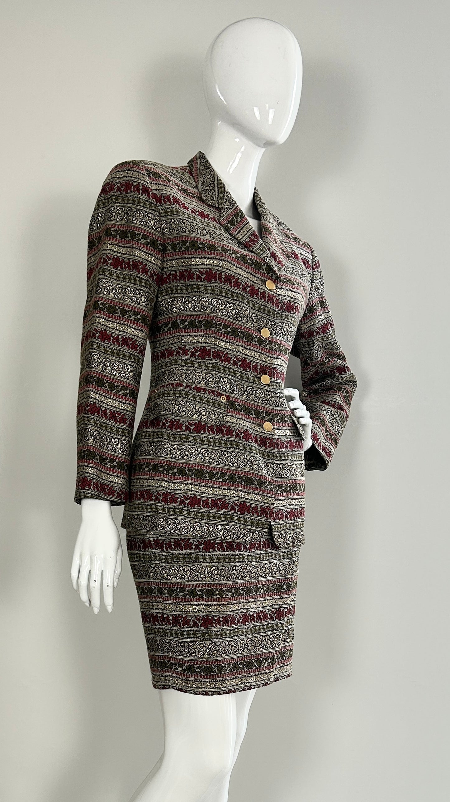Junior Gaultier brocade two piece suit