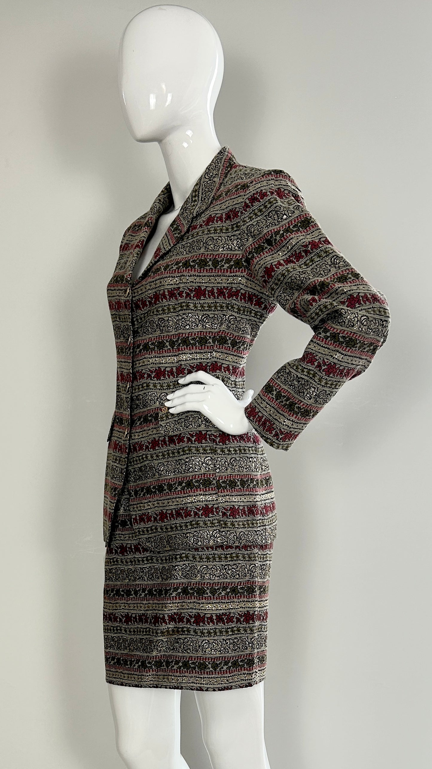 Junior Gaultier brocade two piece suit