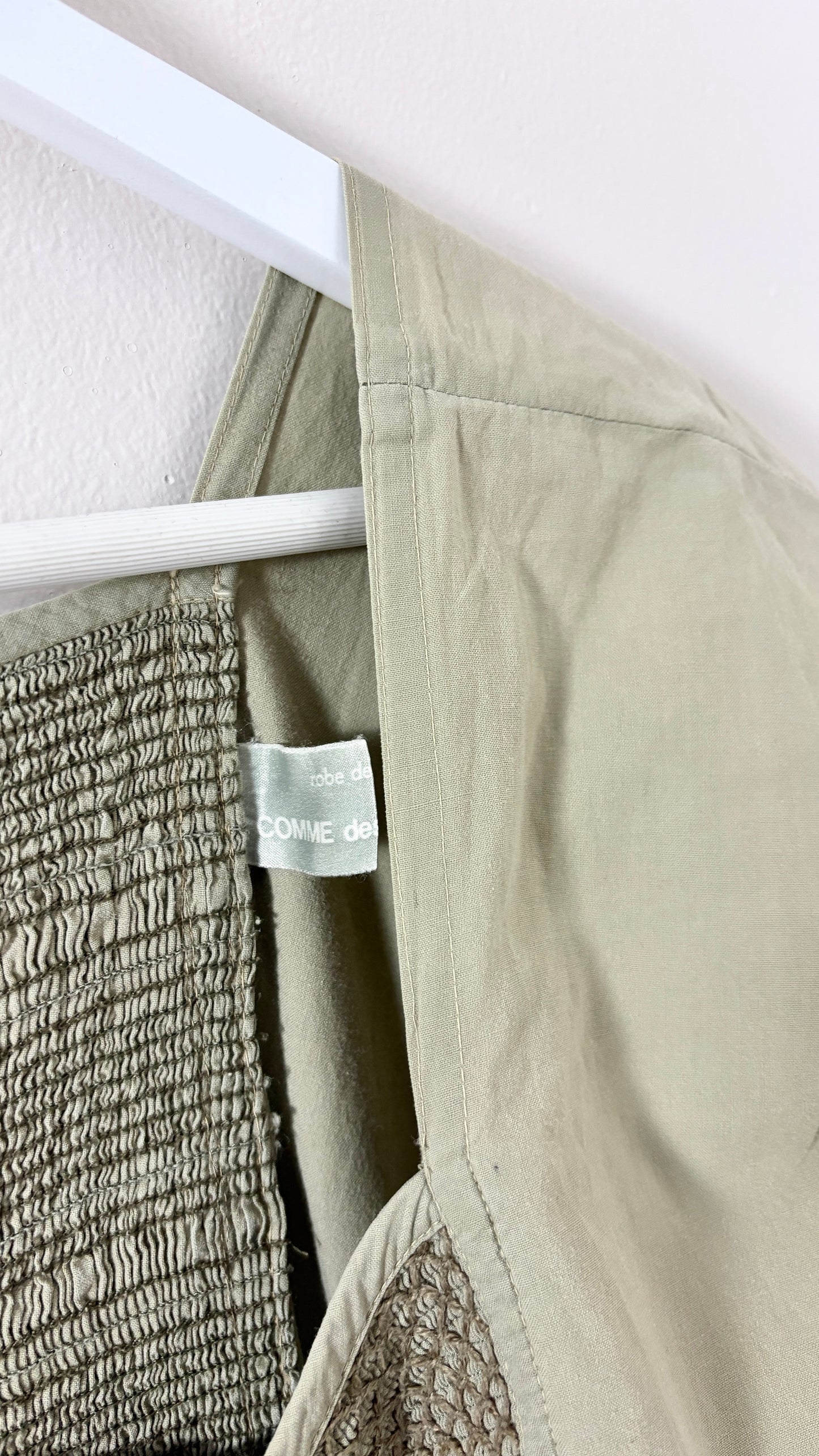 Comme des Garcons robe de chambre smocked dress