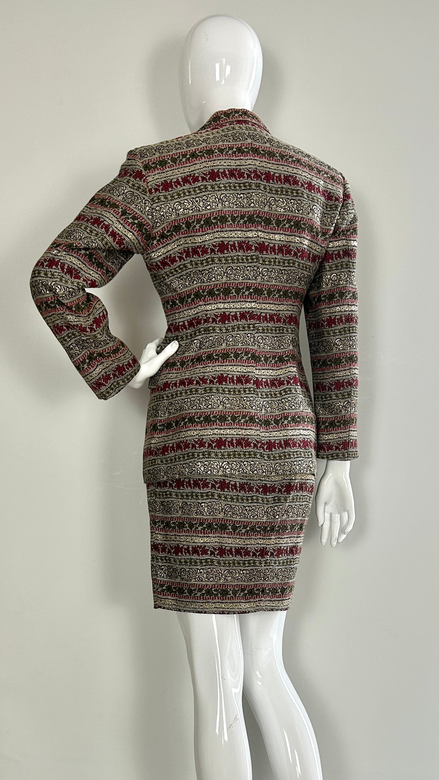 Junior Gaultier brocade two piece suit