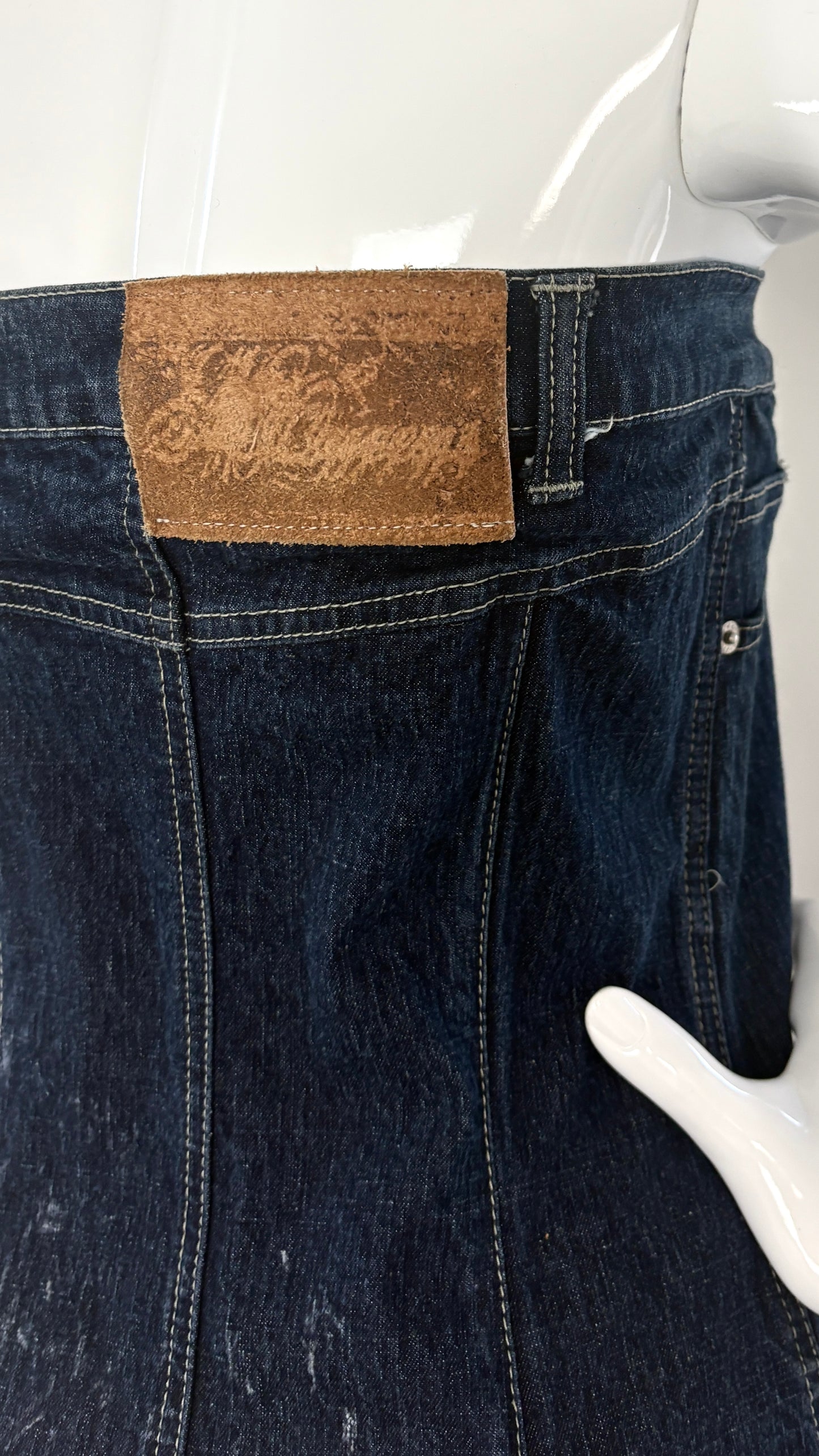Alexander McQueen denim corset top