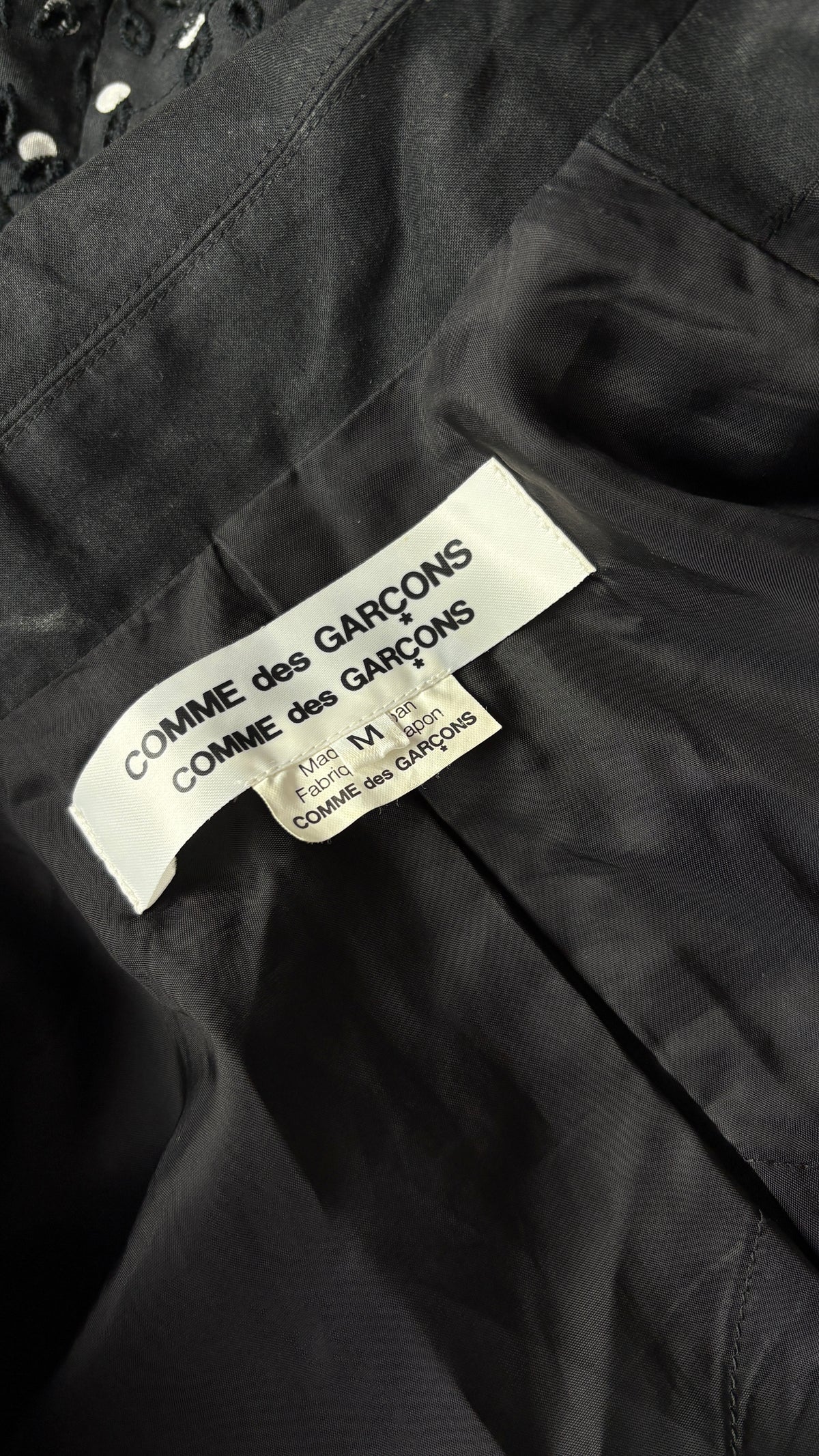 Comme des Garcons double layer polkadot jacket