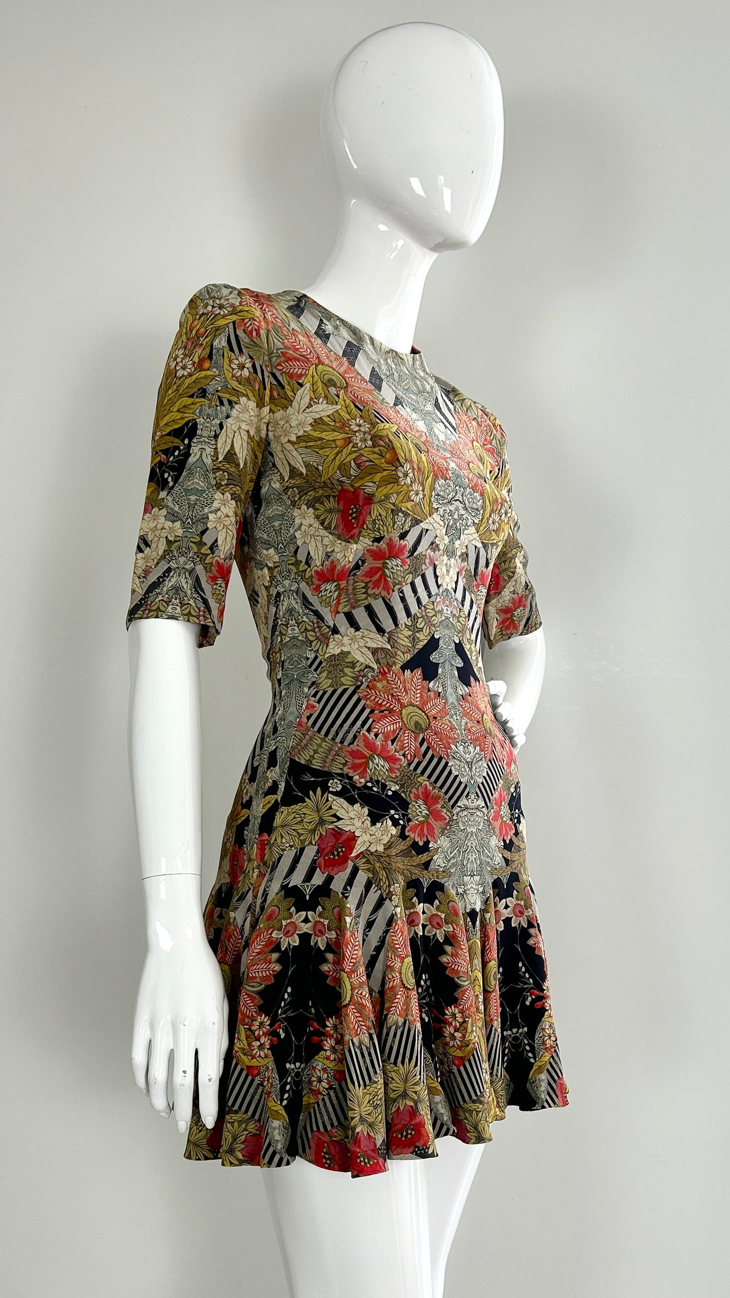 Alexander McQueen S/S 2011 abstract floral dress