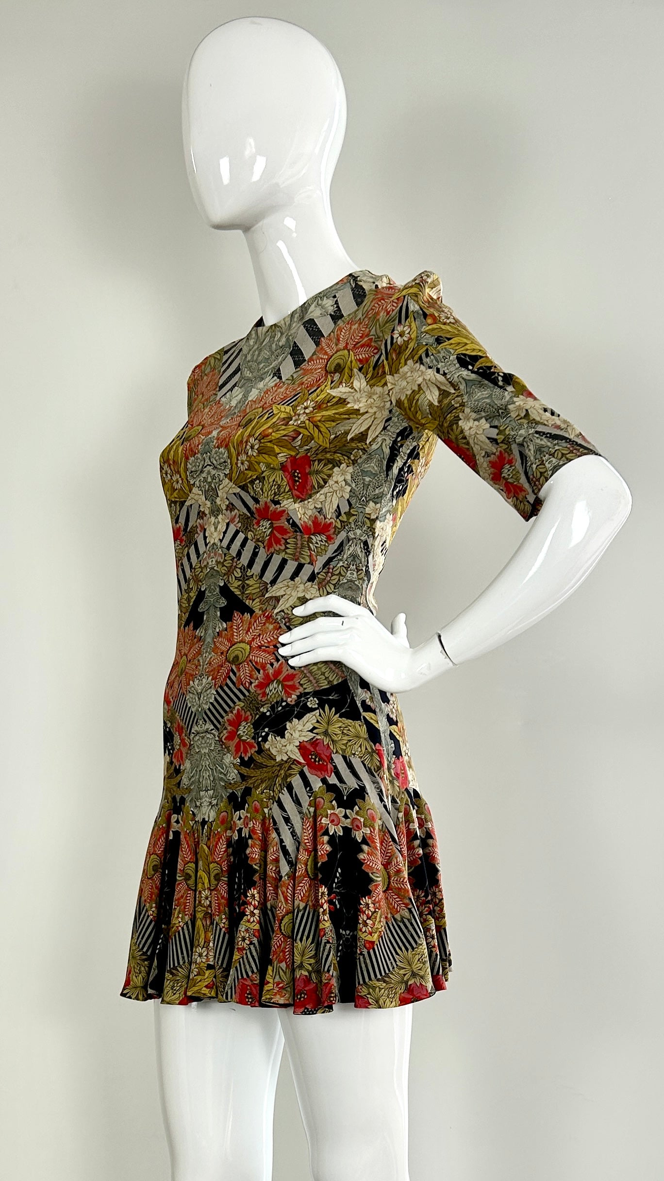 Alexander McQueen S/S 2011 abstract floral dress