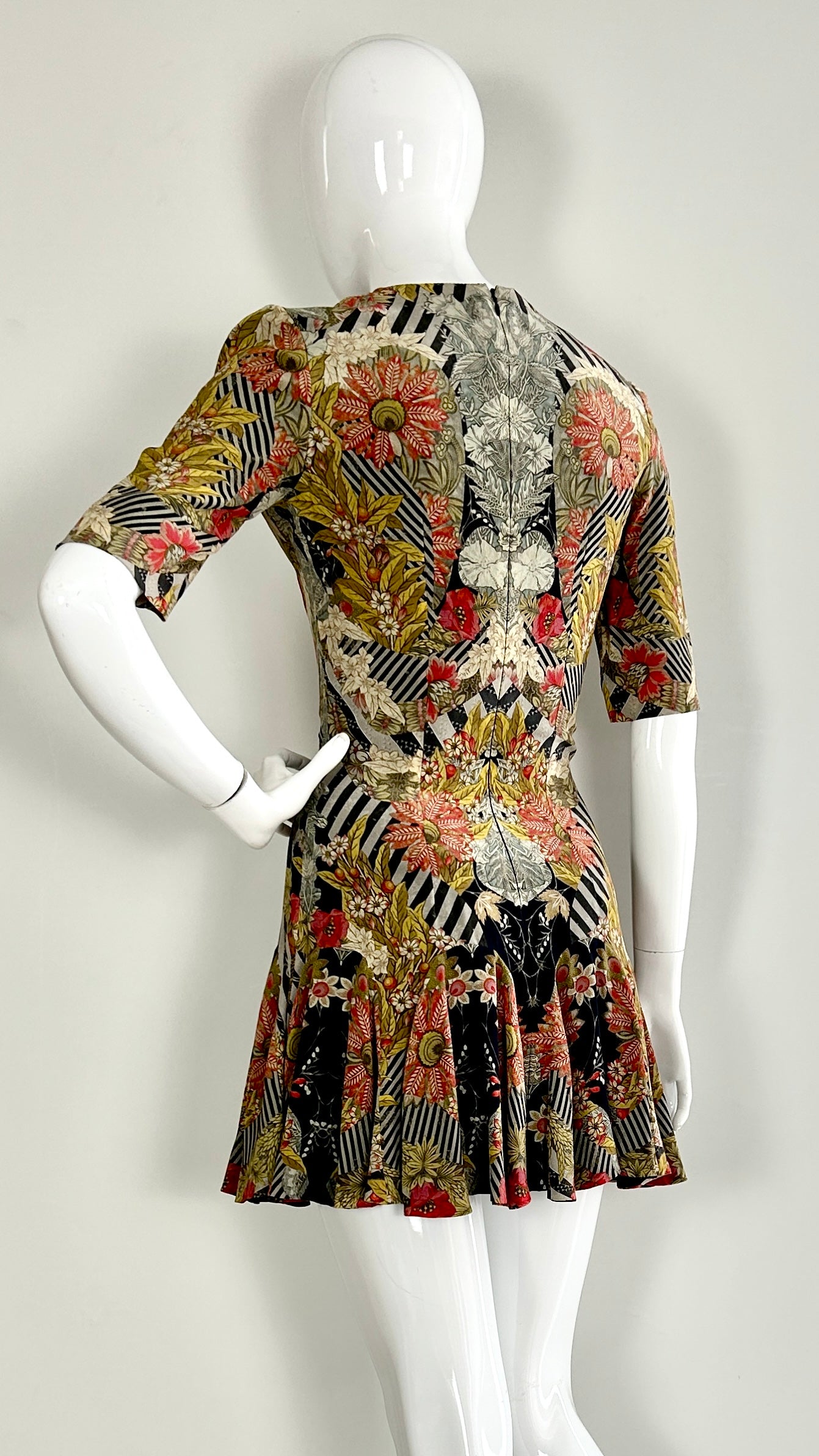 Alexander McQueen S/S 2011 abstract floral dress