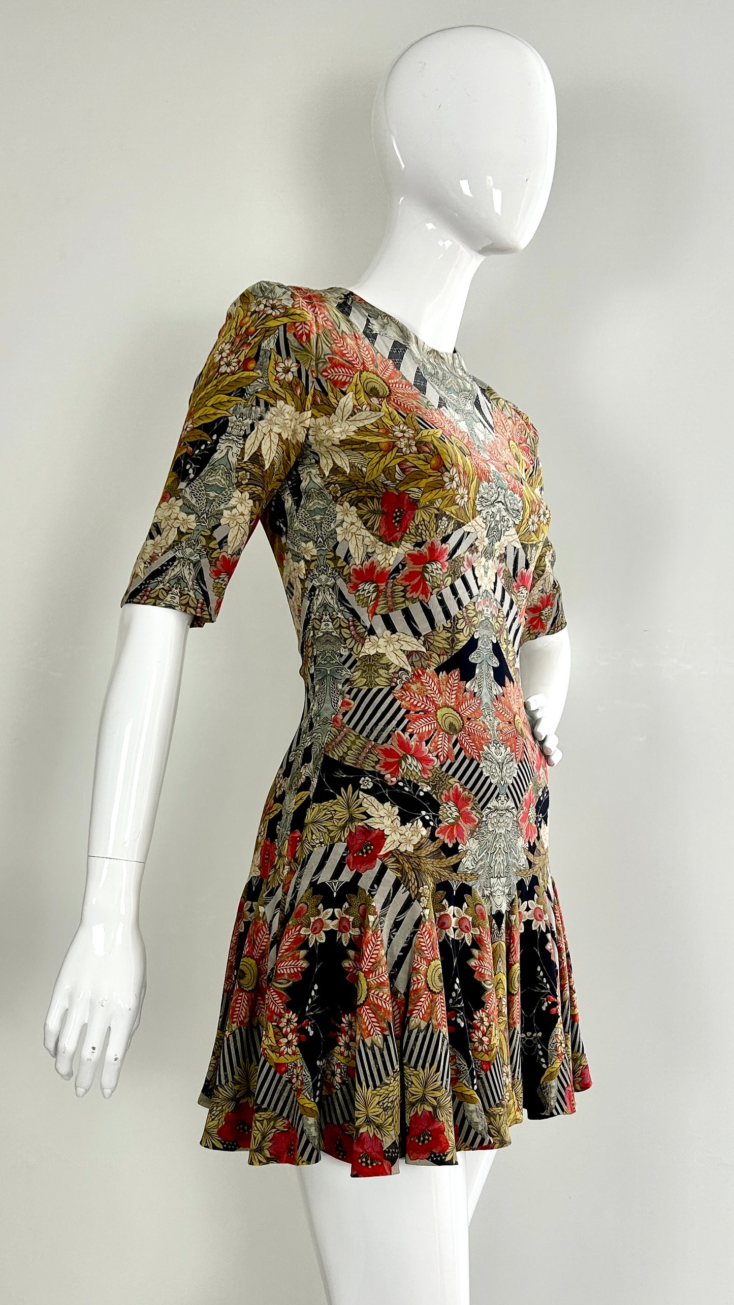 Alexander McQueen S/S 2011 abstract floral dress