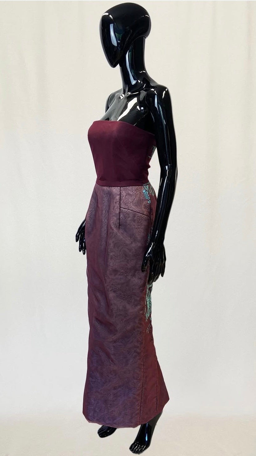 Margiela S/S 2016 printed organza layered neoprene dress