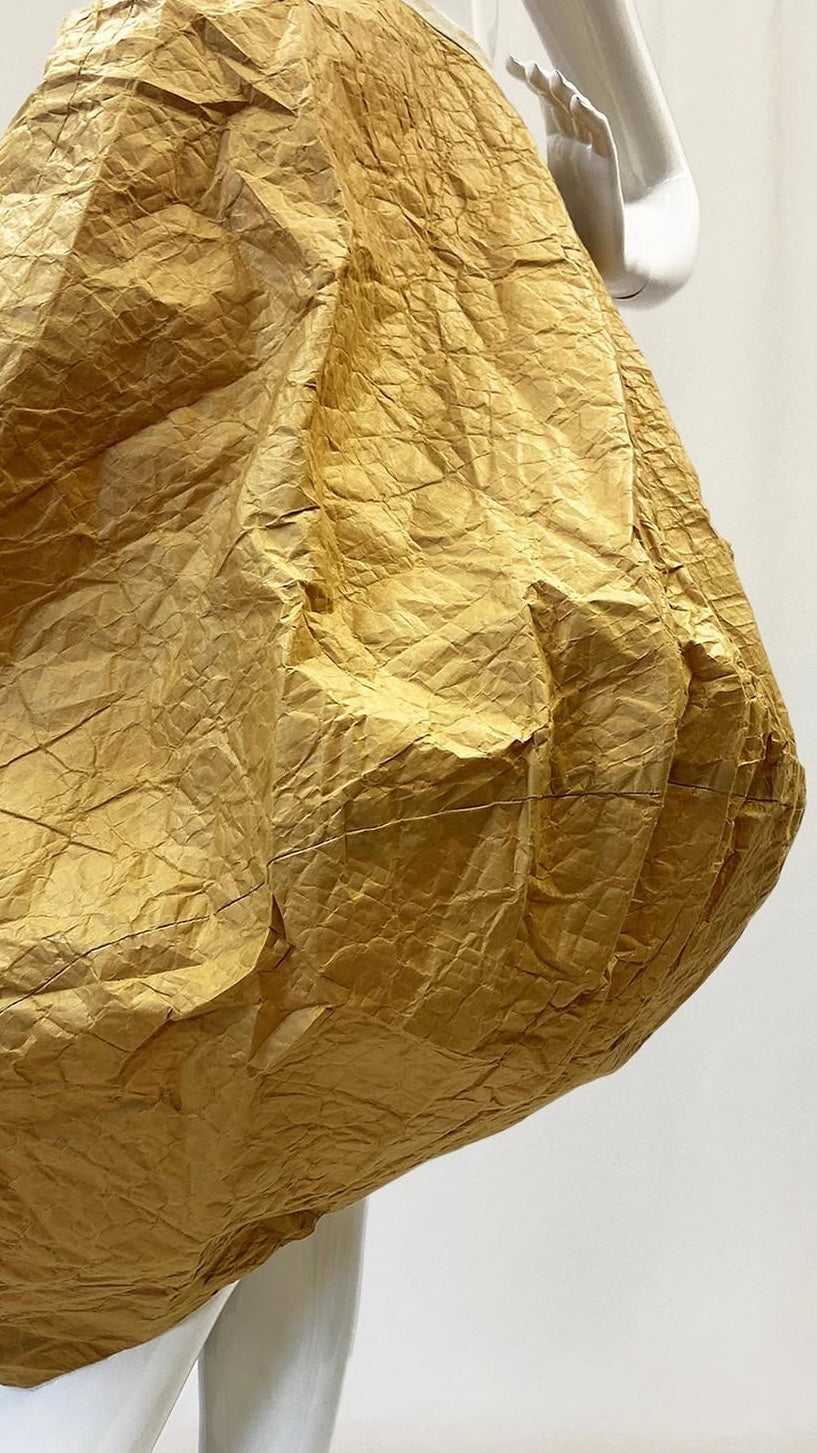 Comme des Garcons S/S 1997 'Body meets dress' paper skirt with envelope